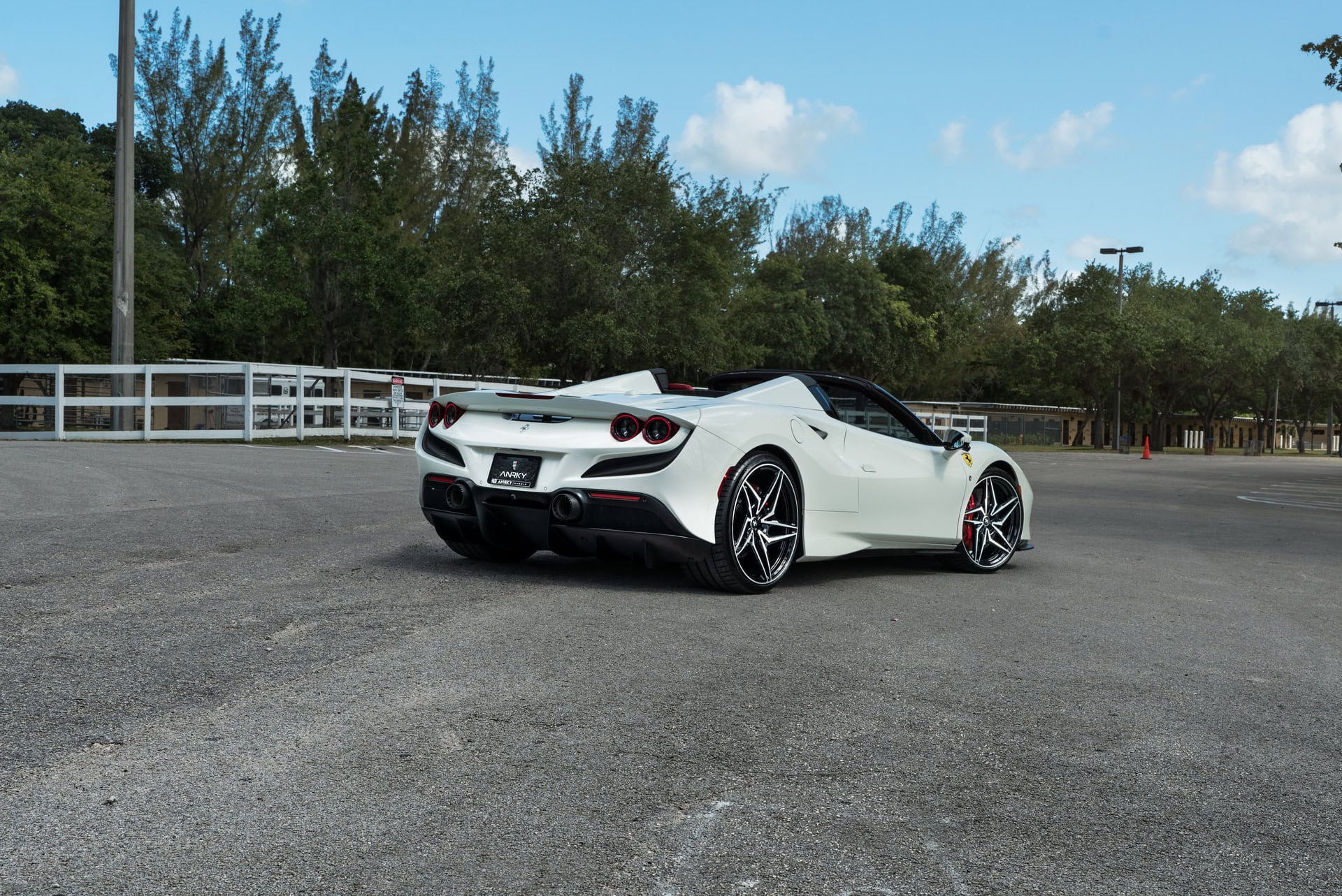 Photo 27 of Ferrari F8 Spider | Bianco Avus | ANRKY S3-X1 | Two-Tone: Brushed Clear Face + Gloss Black Windows