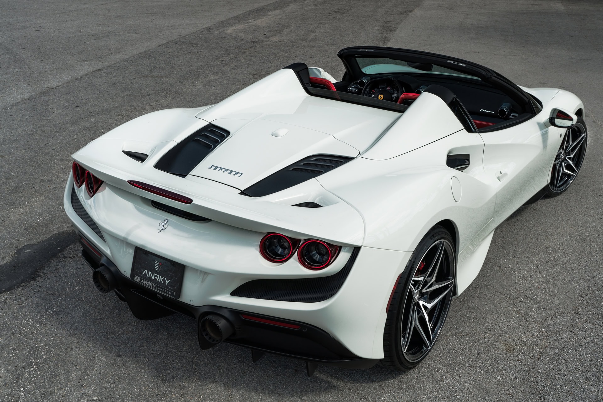 Photo 29 of Ferrari F8 Spider | Bianco Avus | ANRKY S3-X1 | Two-Tone: Brushed Clear Face + Gloss Black Windows