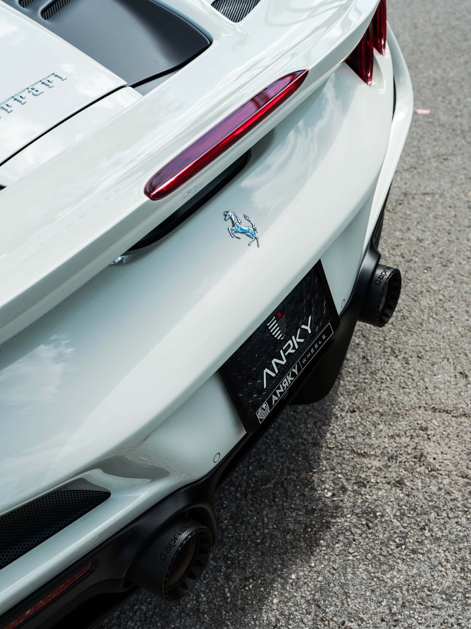 Photo 31 of Ferrari F8 Spider | Bianco Avus | ANRKY S3-X1 | Two-Tone: Brushed Clear Face + Gloss Black Windows