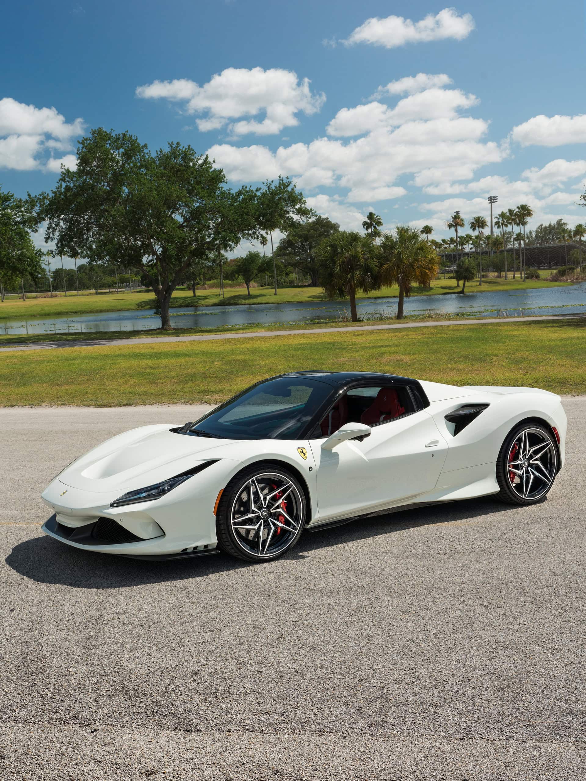 Ferrari F8 Spider | Bianco Avus | ANRKY S3-X1 | Two-Tone: Brushed Clear Face + Gloss Black Windows