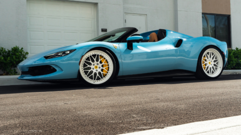 Ferrari 296 GTS | Azzuro La Plata | on HRE 300 Classic | Gloss White