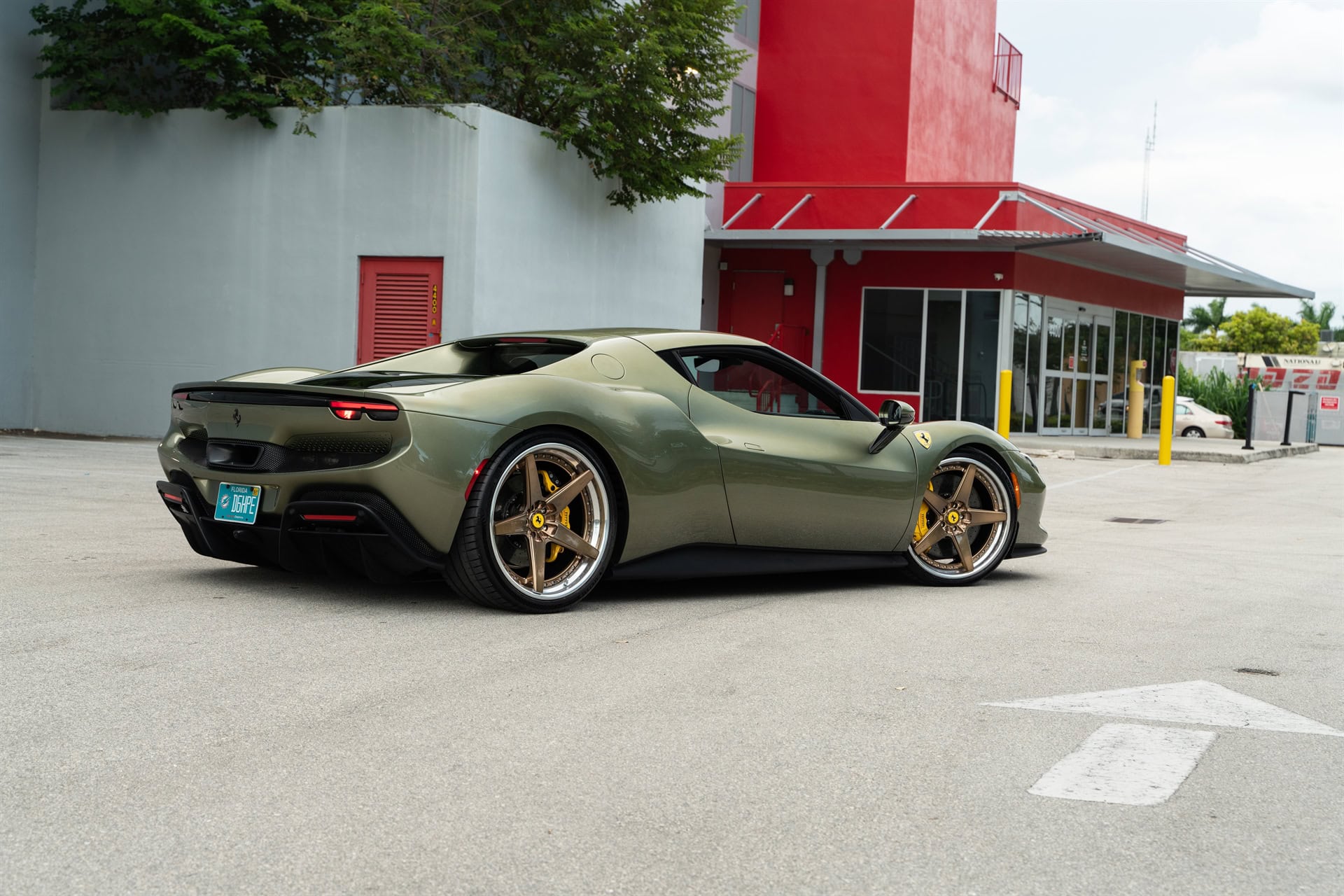 Photo 31 of Ferrari 296 GTB | Verde Mansoni | on ANRKY RS5.3 | Mirror Polished Champagne