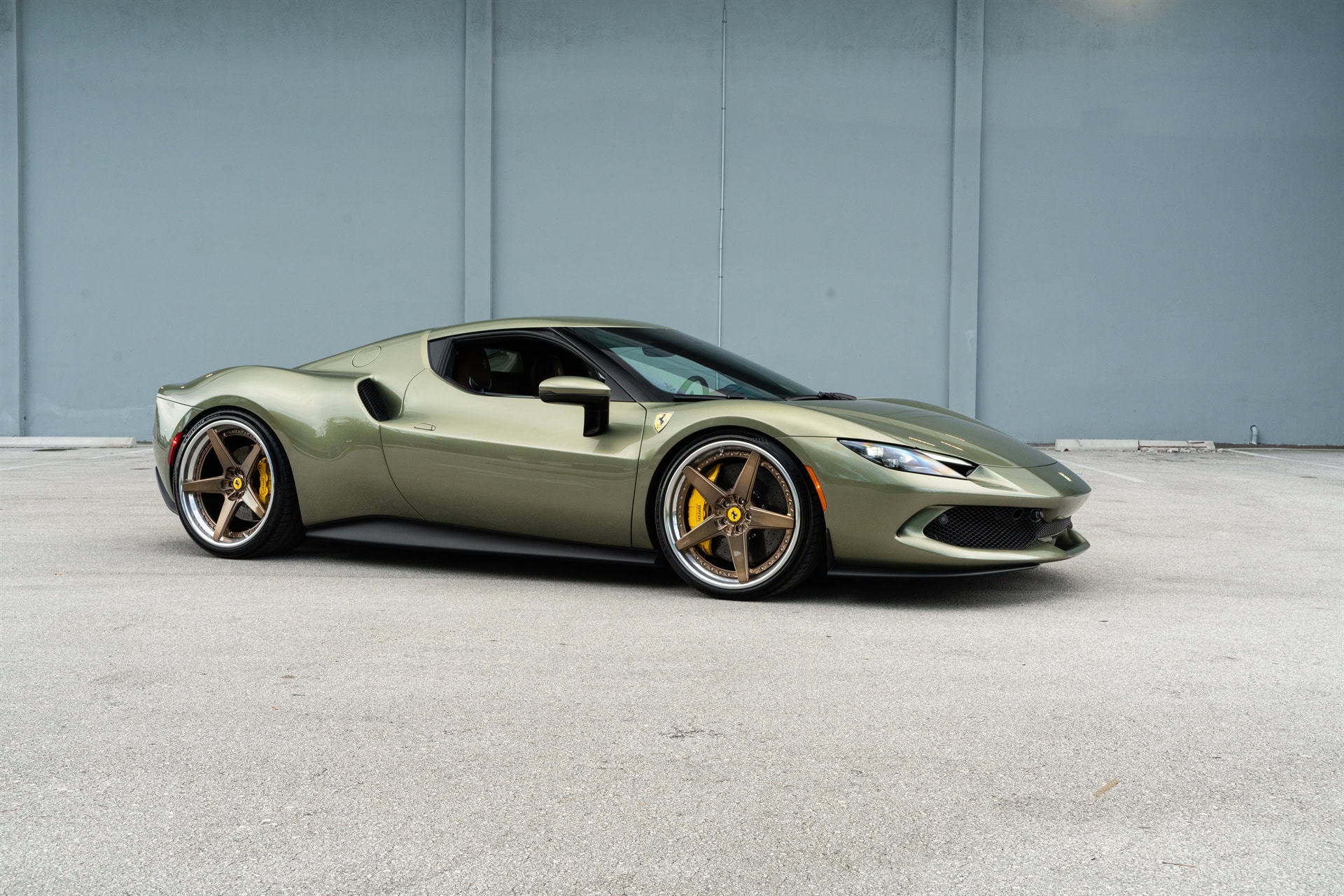 Photo 32 of Ferrari 296 GTB | Verde Mansoni | on ANRKY RS5.3 | Mirror Polished Champagne