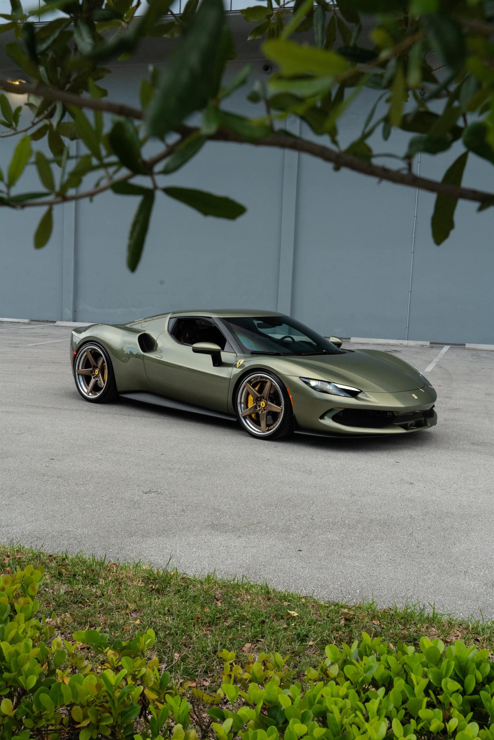 Photo 34 of Ferrari 296 GTB | Verde Mansoni | on ANRKY RS5.3 | Mirror Polished Champagne