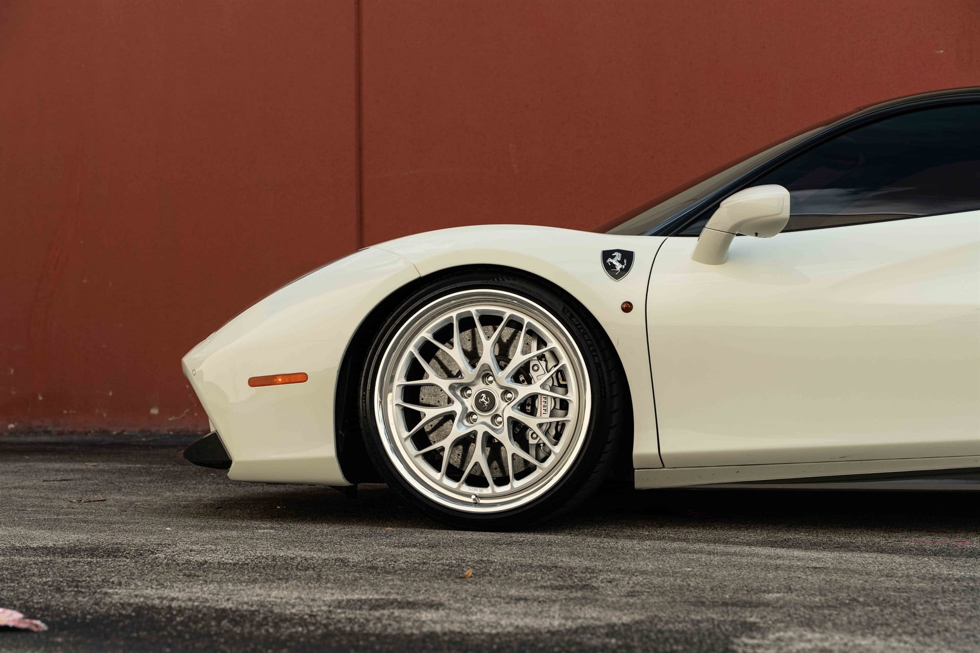 Photo 24 of Ferrari 488 GTB | Bianco Fuji | on HRE 520 FMR | Brushed Clear