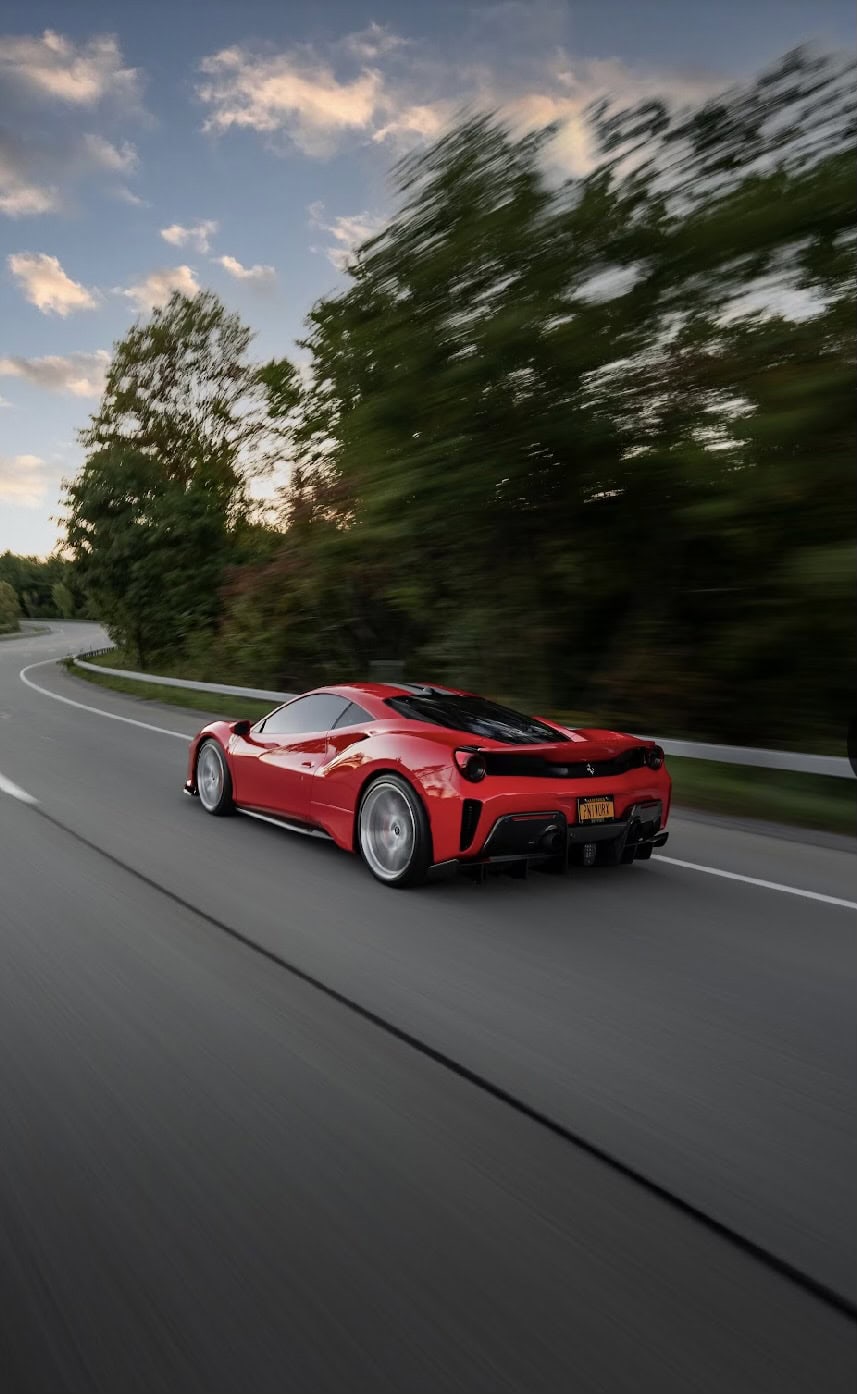 Photo 21 of Ferrari 488 Pista | Rosso Corza | on HRE P101 | Brushed Clear