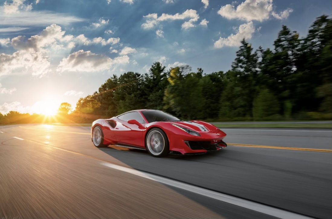 Photo 29 of Ferrari 488 Pista | Rosso Corza | on HRE P101 | Brushed Clear