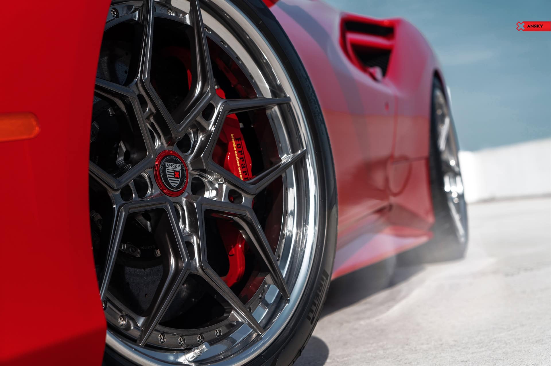 Ferrari 488 Spider | Rosso Corza | ANRKY S3-X4 | Polished Dark Clear