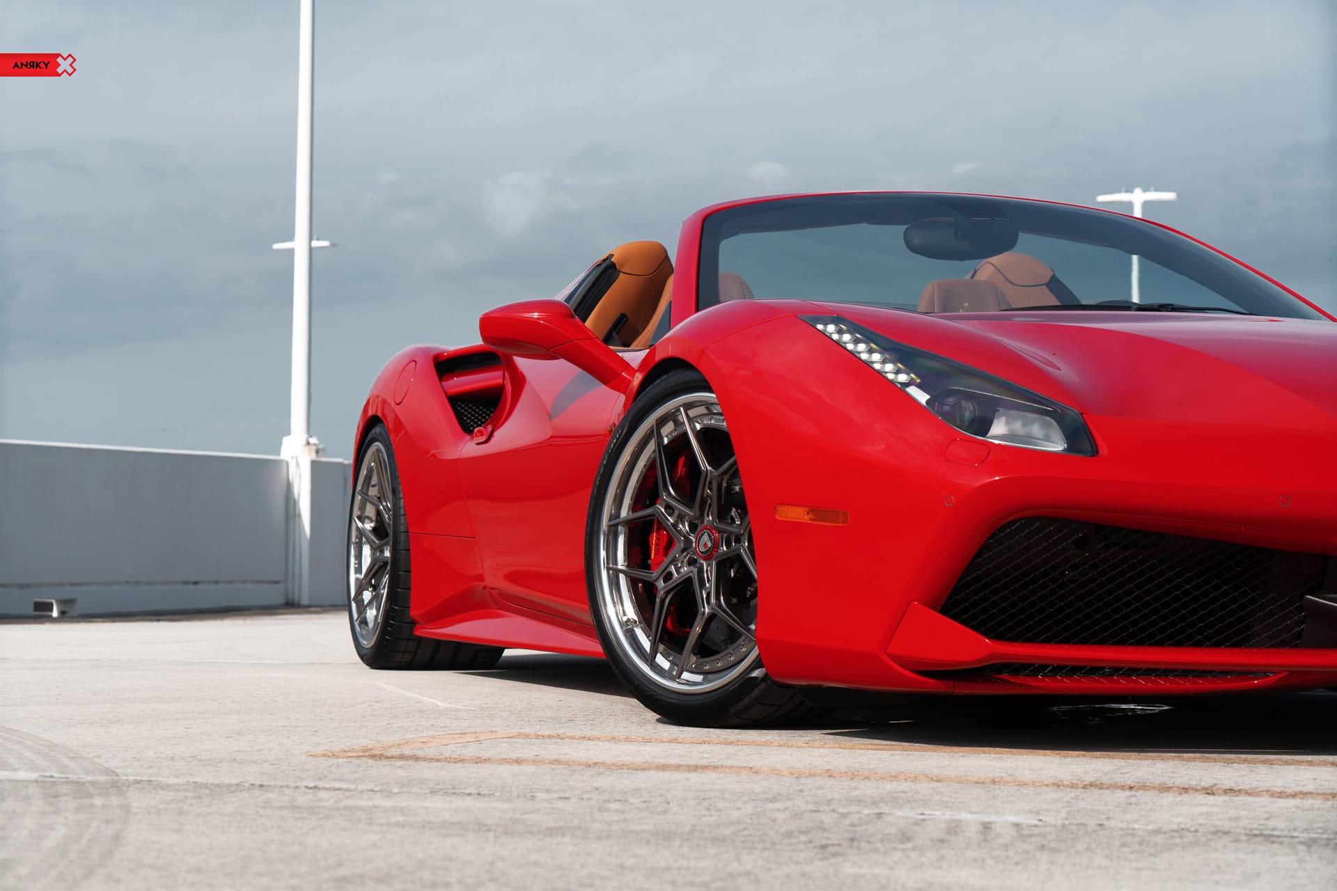 Ferrari 488 Spider | Rosso Corza | ANRKY S3-X4 | Polished Dark Clear