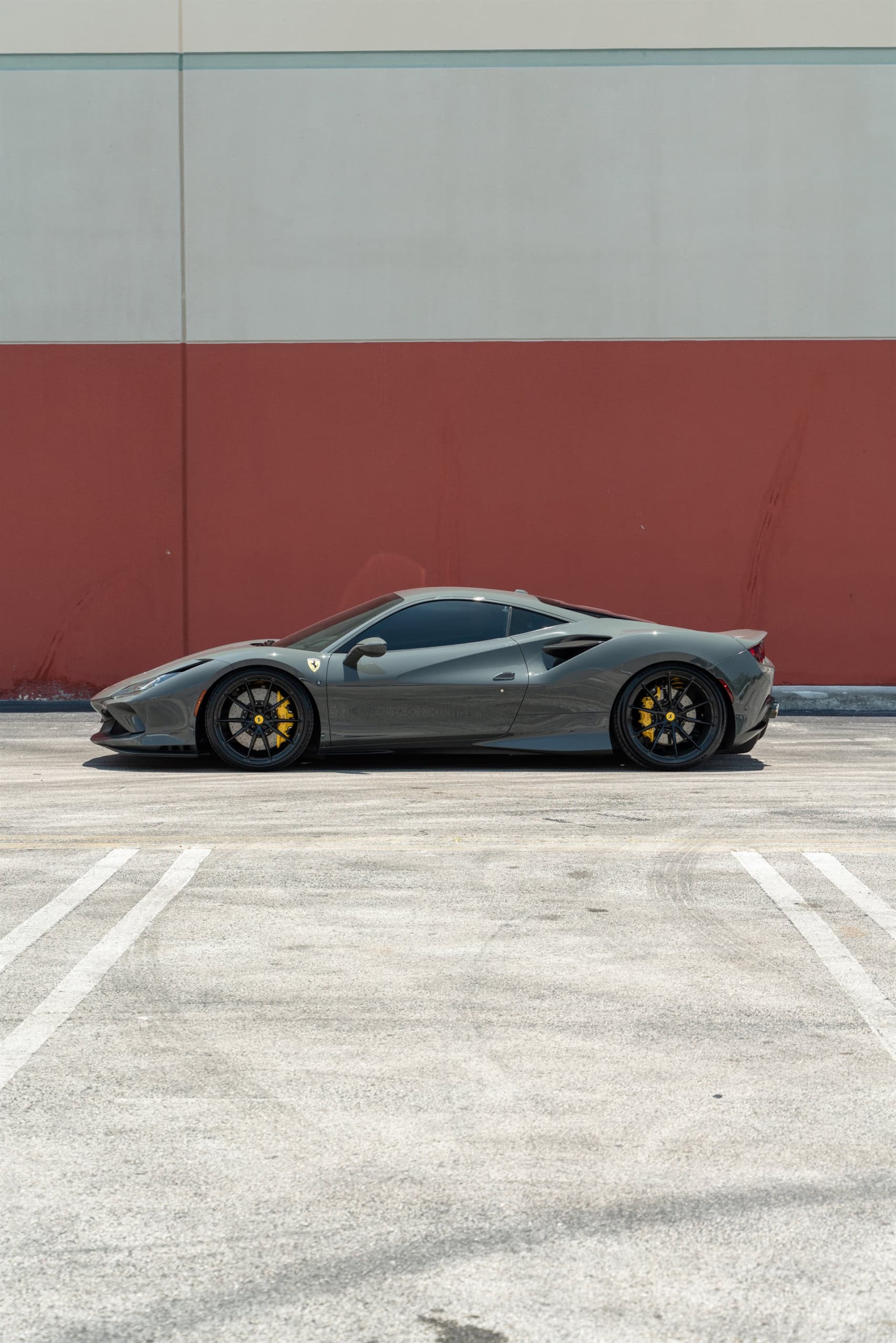 Photo 25 of Ferarri F8 | Grigio Medio | on HRE P104SC | Gloss Black