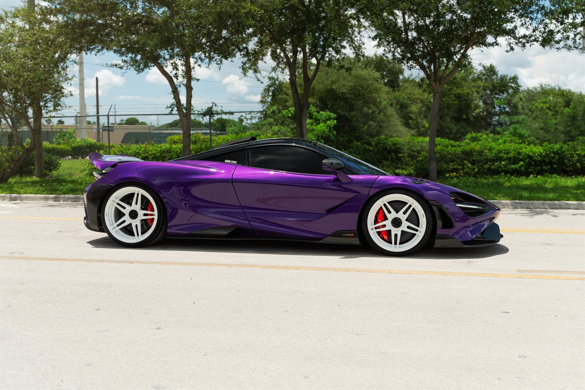 Photo 21 of Mclaren 765LT | Lantana Purple | on ANRKY AN27 | Gloss White