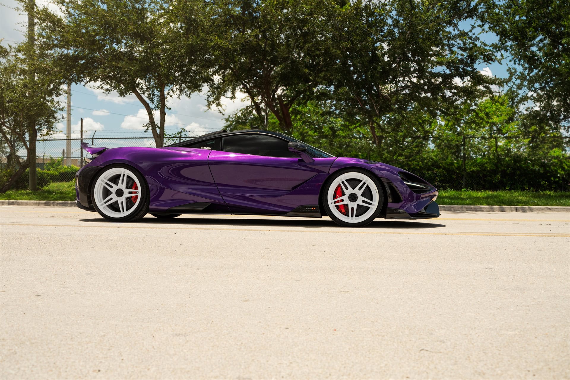 Photo 22 of Mclaren 765LT | Lantana Purple | on ANRKY AN27 | Gloss White