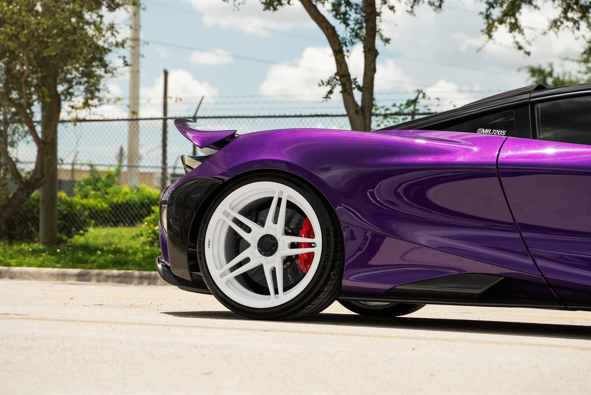 Photo 23 of Mclaren 765LT | Lantana Purple | on ANRKY AN27 | Gloss White