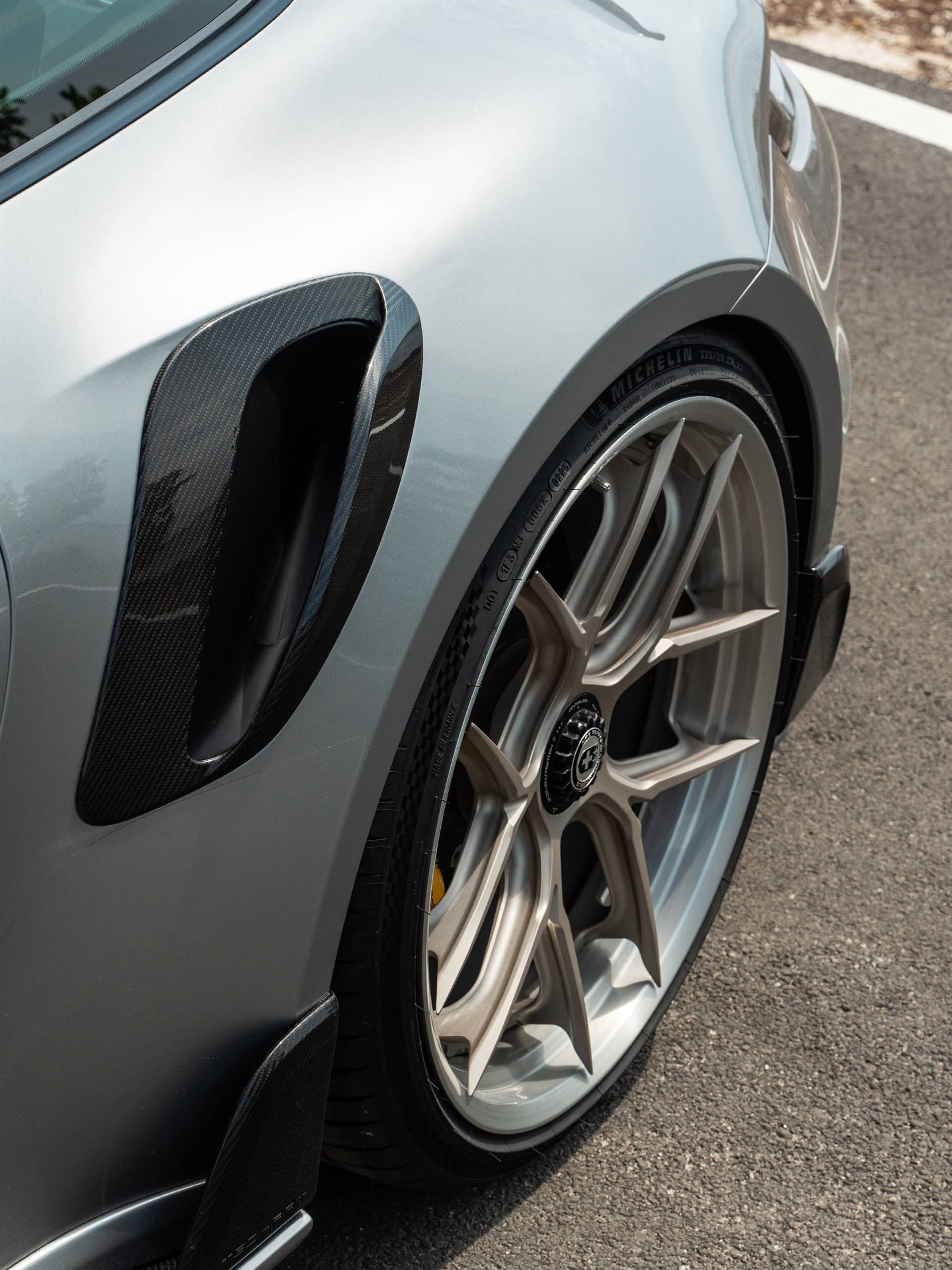 TECHART 992 Turbo S | GT Silver | on HRE S101SC | Satin White Gold