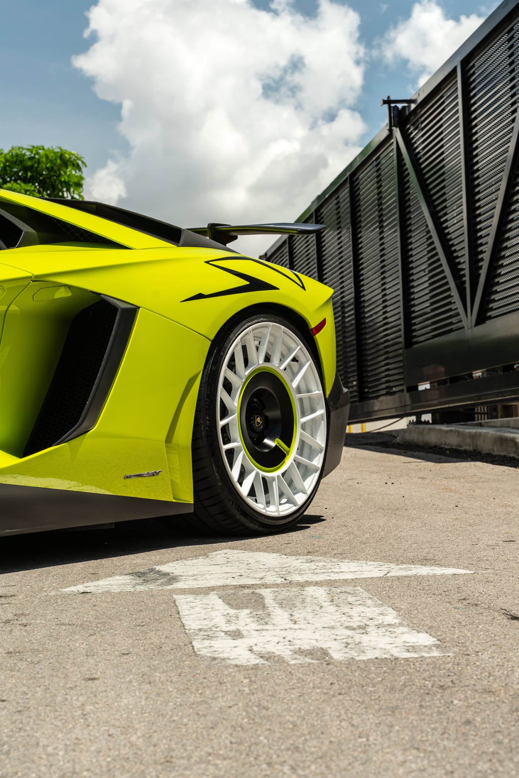 Lamborghini Aventador SV | Verde Scandal | on ANRKY AN20 + AN20 AEROSport | Gloss White