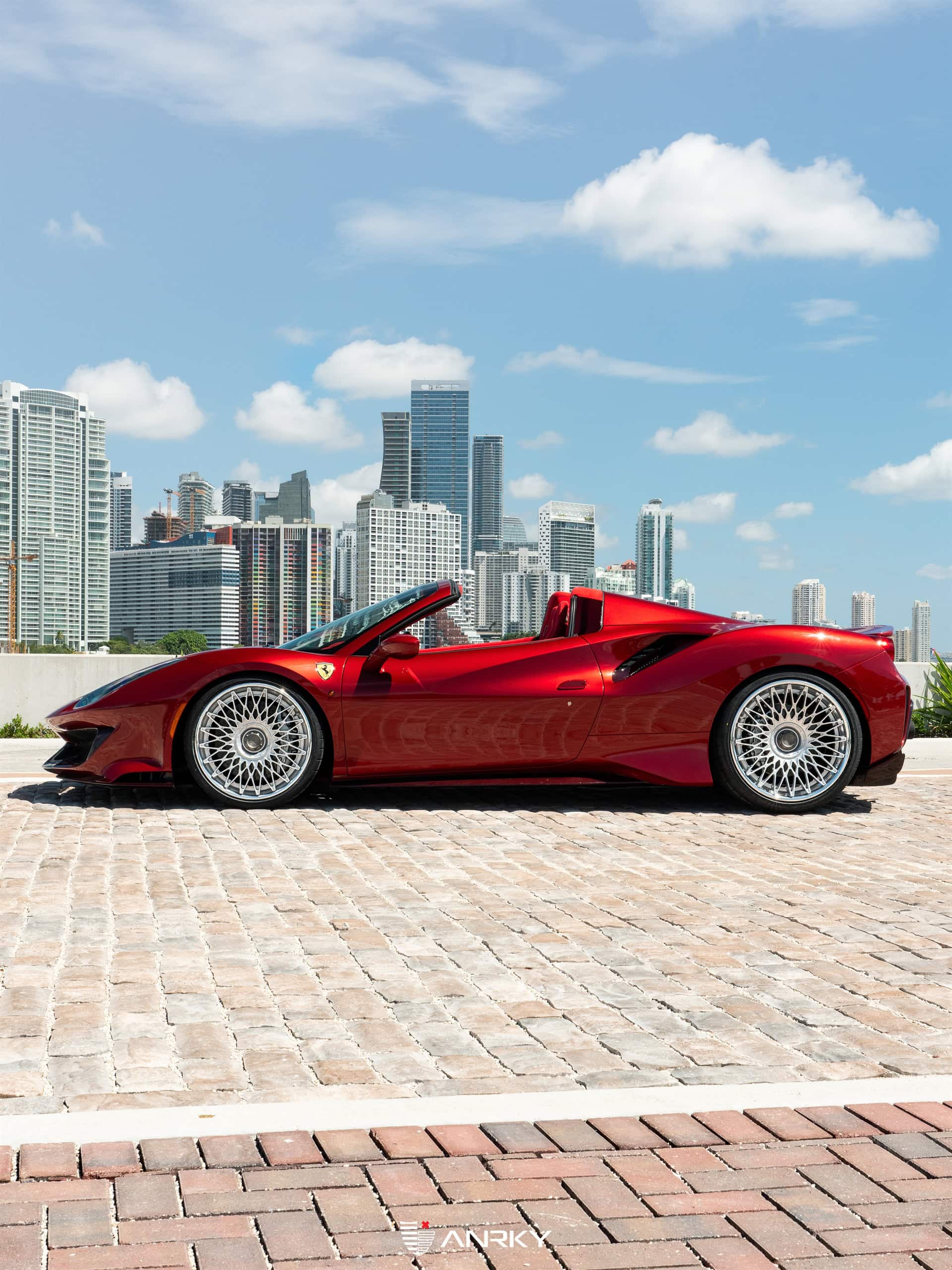 Ferrari 488 Pista | Rosso Fiorano | on ANRKY RS7.3 | Frozen Polished Clear