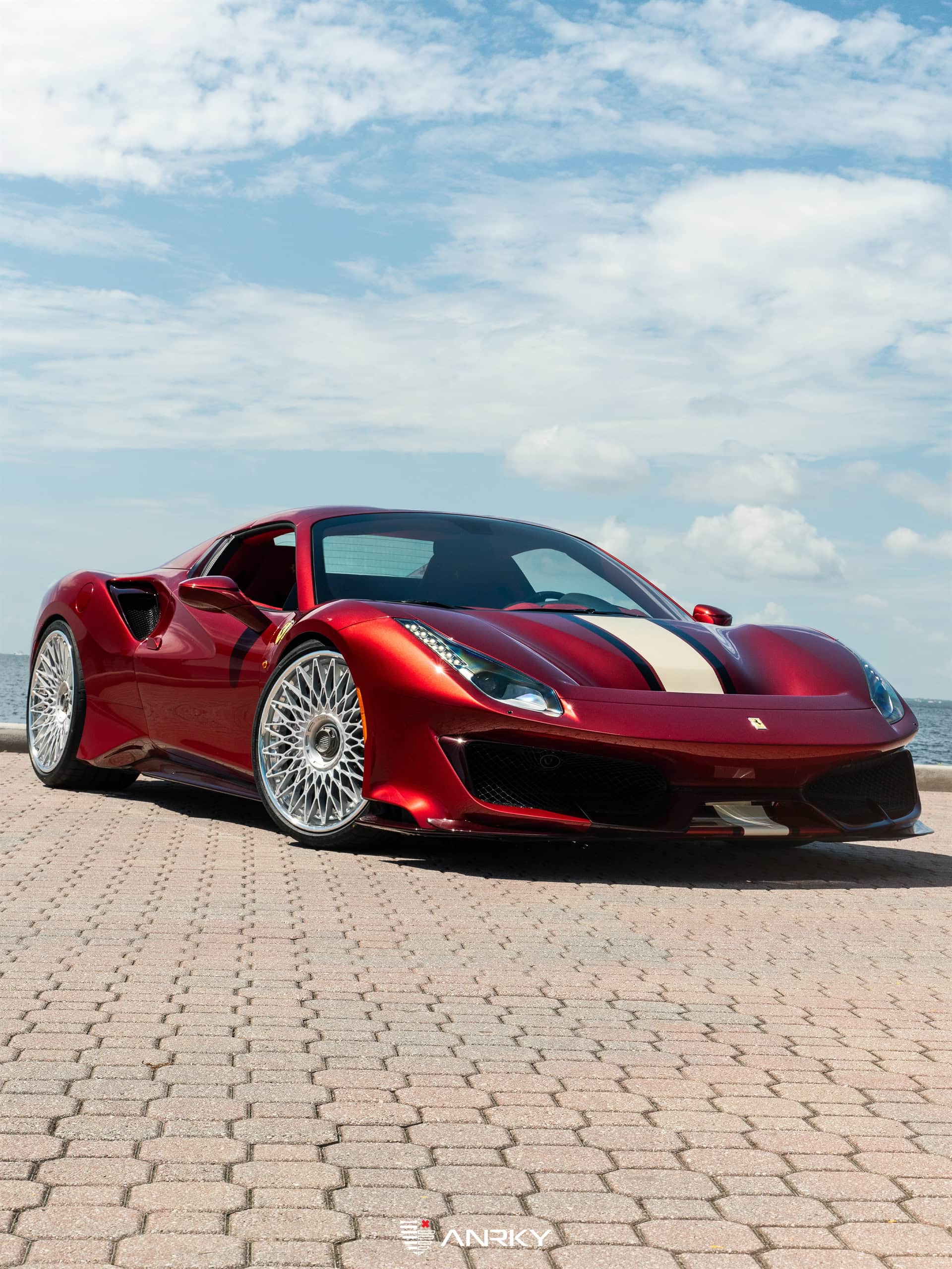 Ferrari 488 Pista | Rosso Fiorano | on ANRKY RS7.3 | Frozen Polished Clear