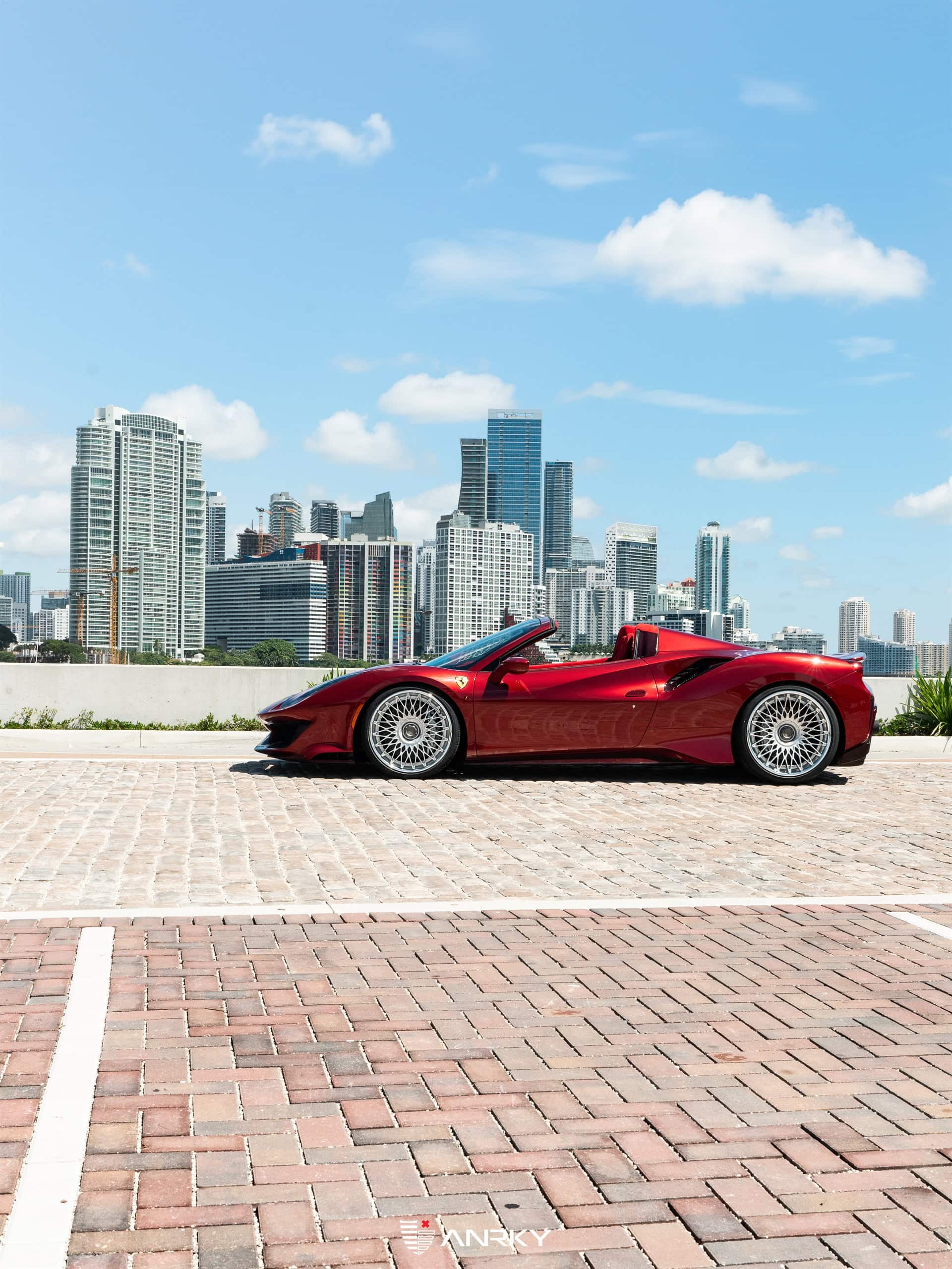 Photo 22 of Ferrari 488 Pista | Rosso Fiorano | on ANRKY RS7.3 | Frozen Polished Clear