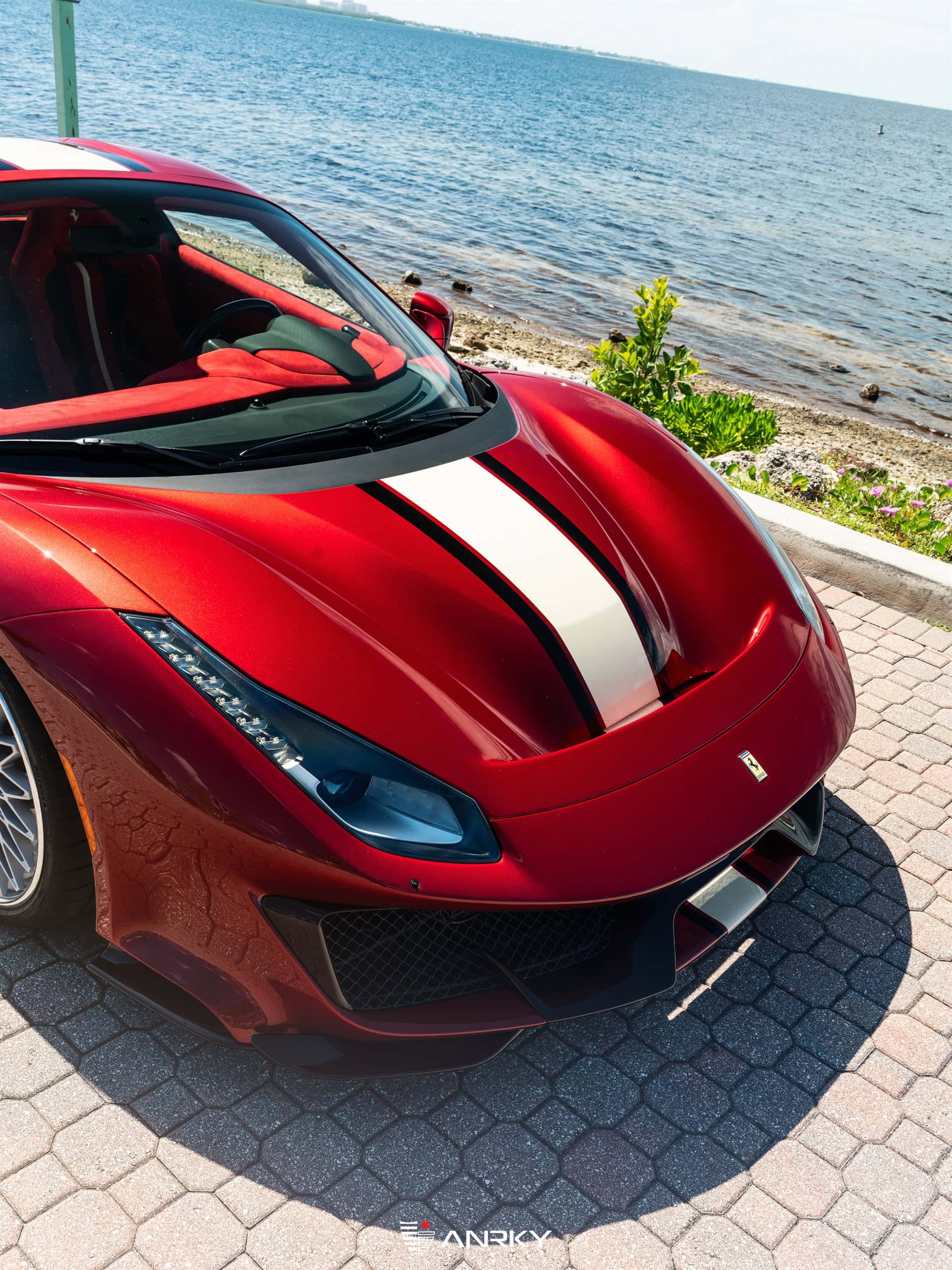 Photo 28 of Ferrari 488 Pista | Rosso Fiorano | on ANRKY RS7.3 | Frozen Polished Clear