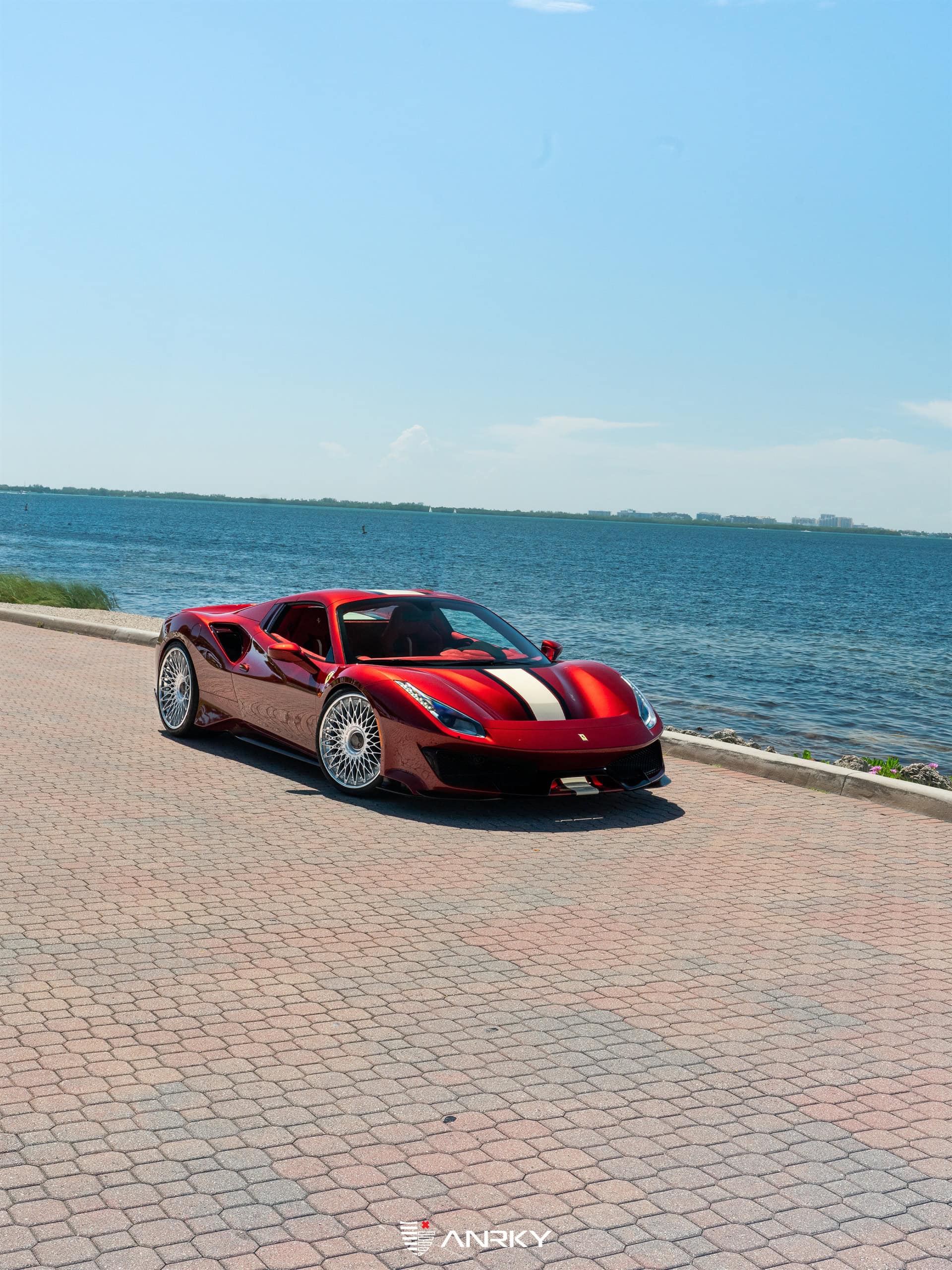 Photo 29 of Ferrari 488 Pista | Rosso Fiorano | on ANRKY RS7.3 | Frozen Polished Clear