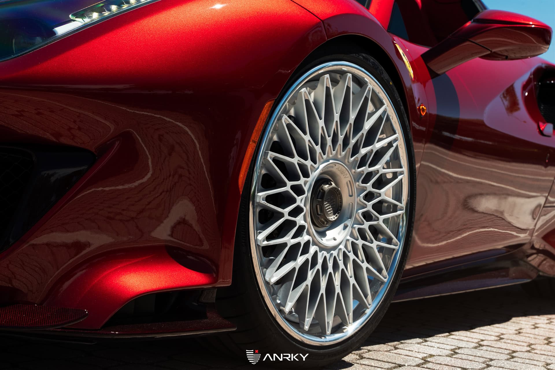 Photo 30 of Ferrari 488 Pista | Rosso Fiorano | on ANRKY RS7.3 | Frozen Polished Clear
