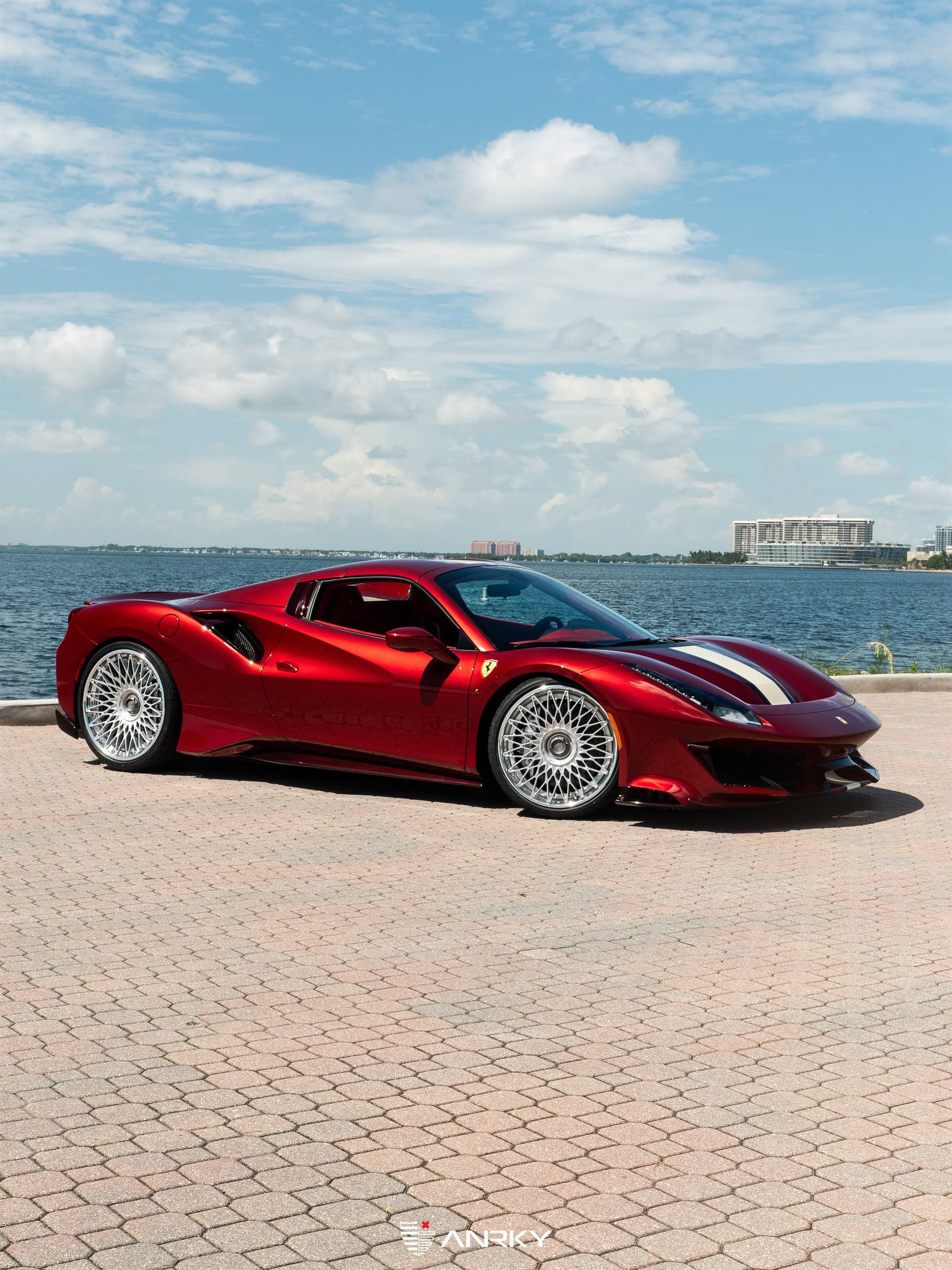 Photo 33 of Ferrari 488 Pista | Rosso Fiorano | on ANRKY RS7.3 | Frozen Polished Clear