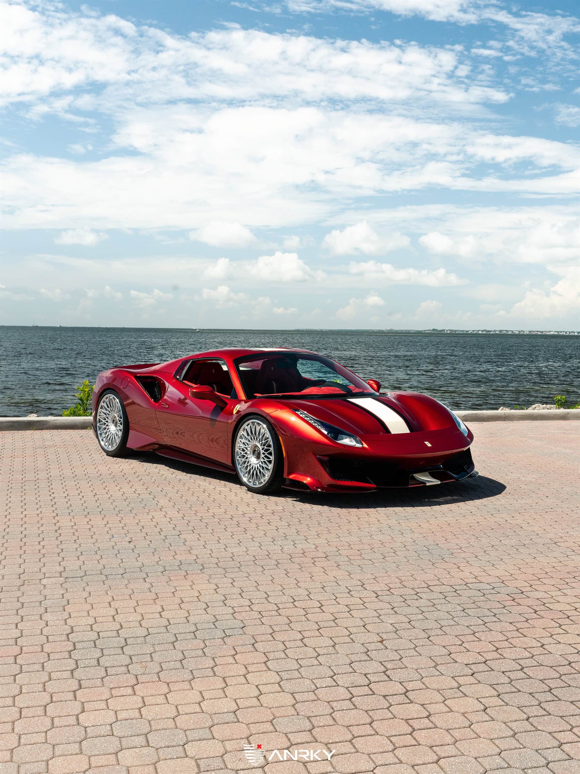 Photo 39 of Ferrari 488 Pista | Rosso Fiorano | on ANRKY RS7.3 | Frozen Polished Clear
