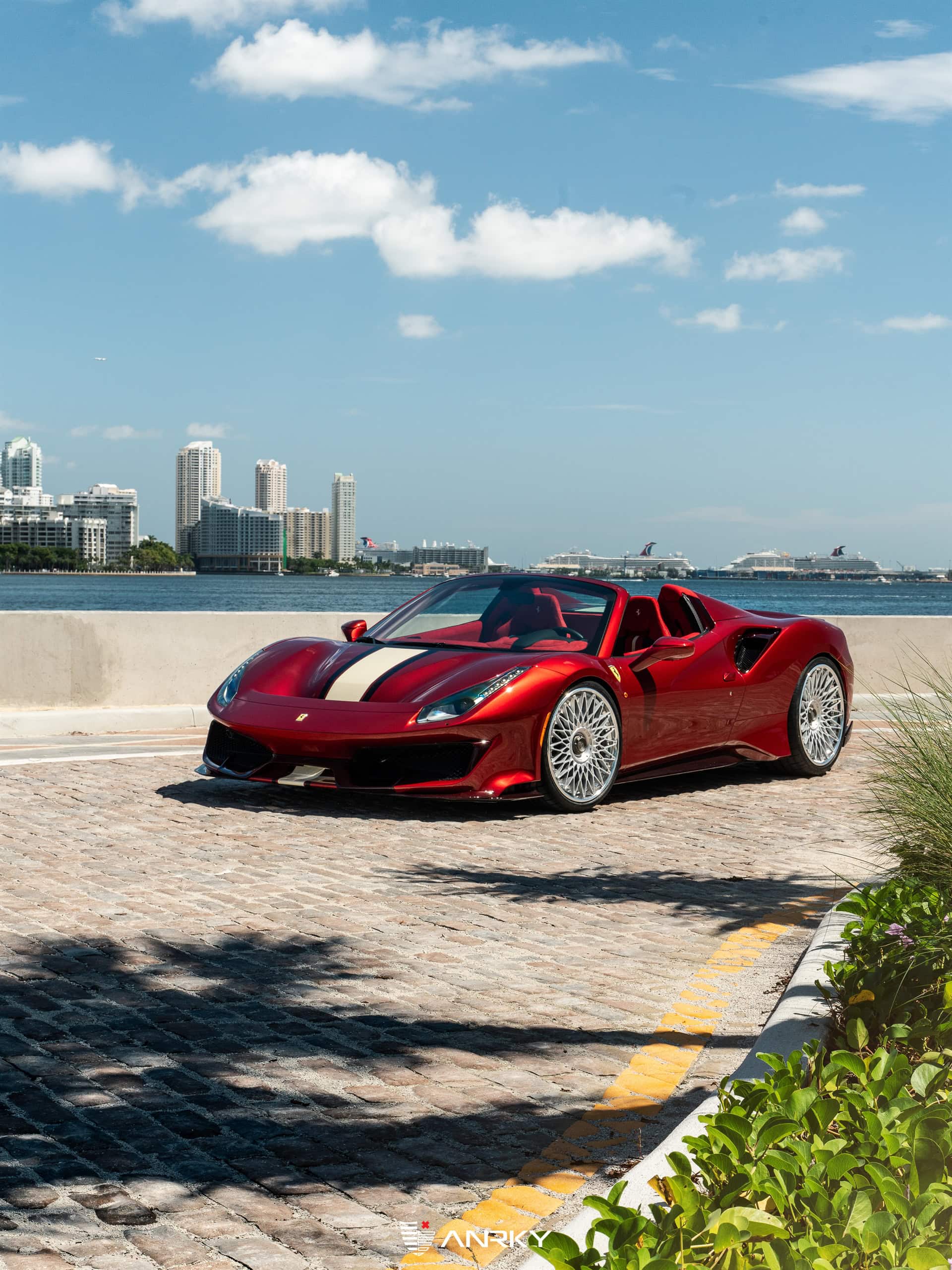 Photo 48 of Ferrari 488 Pista | Rosso Fiorano | on ANRKY RS7.3 | Frozen Polished Clear