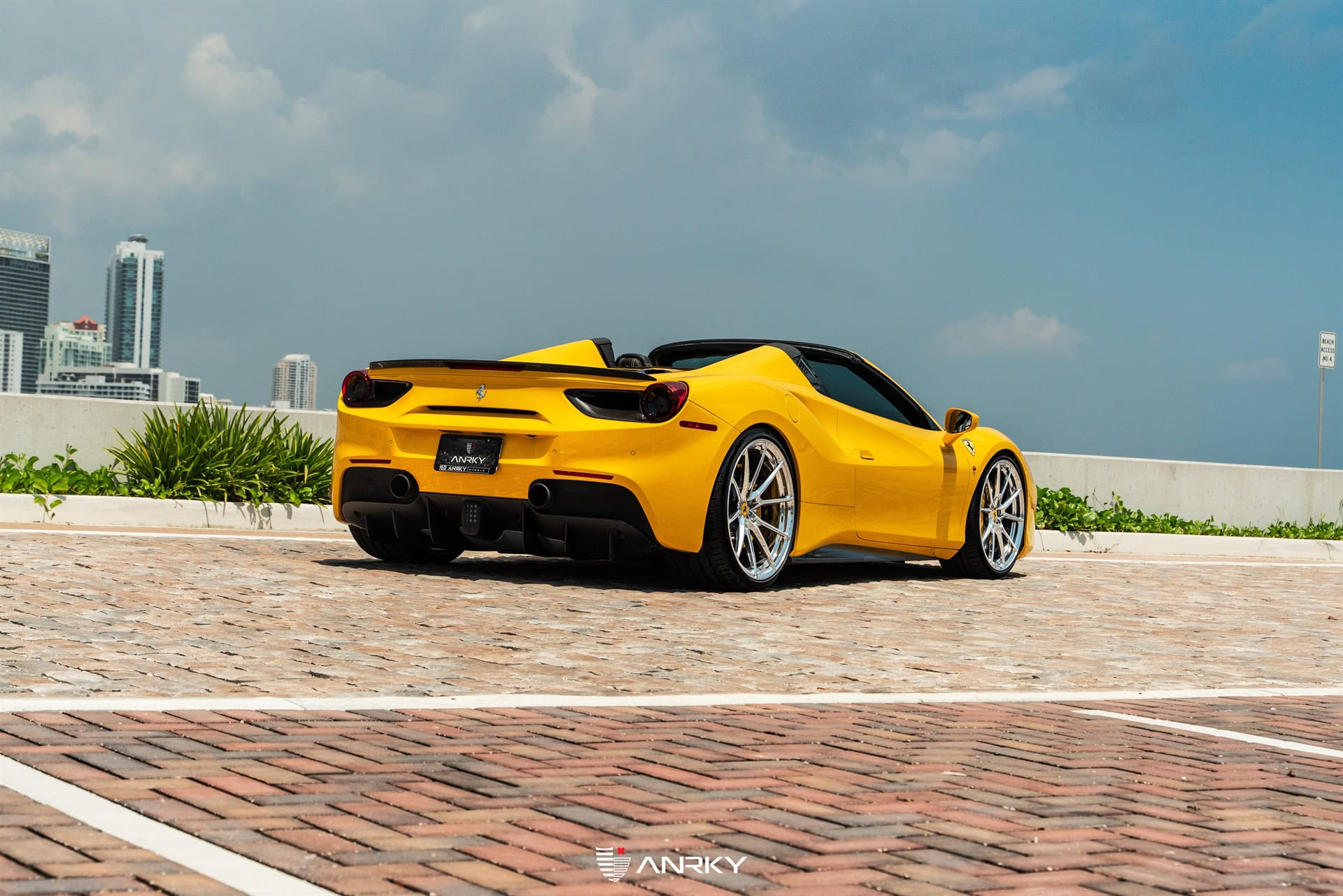 Photo 26 of Ferrari 488 Spider | Giallo Modena | on ANRKY AN12 | Polished Clear