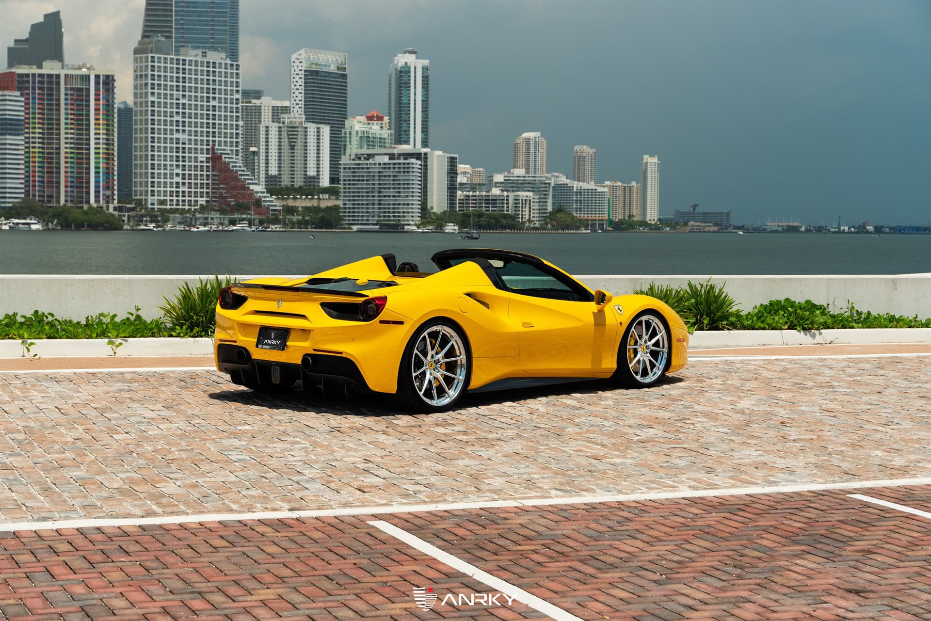 Photo 27 of Ferrari 488 Spider | Giallo Modena | on ANRKY AN12 | Polished Clear