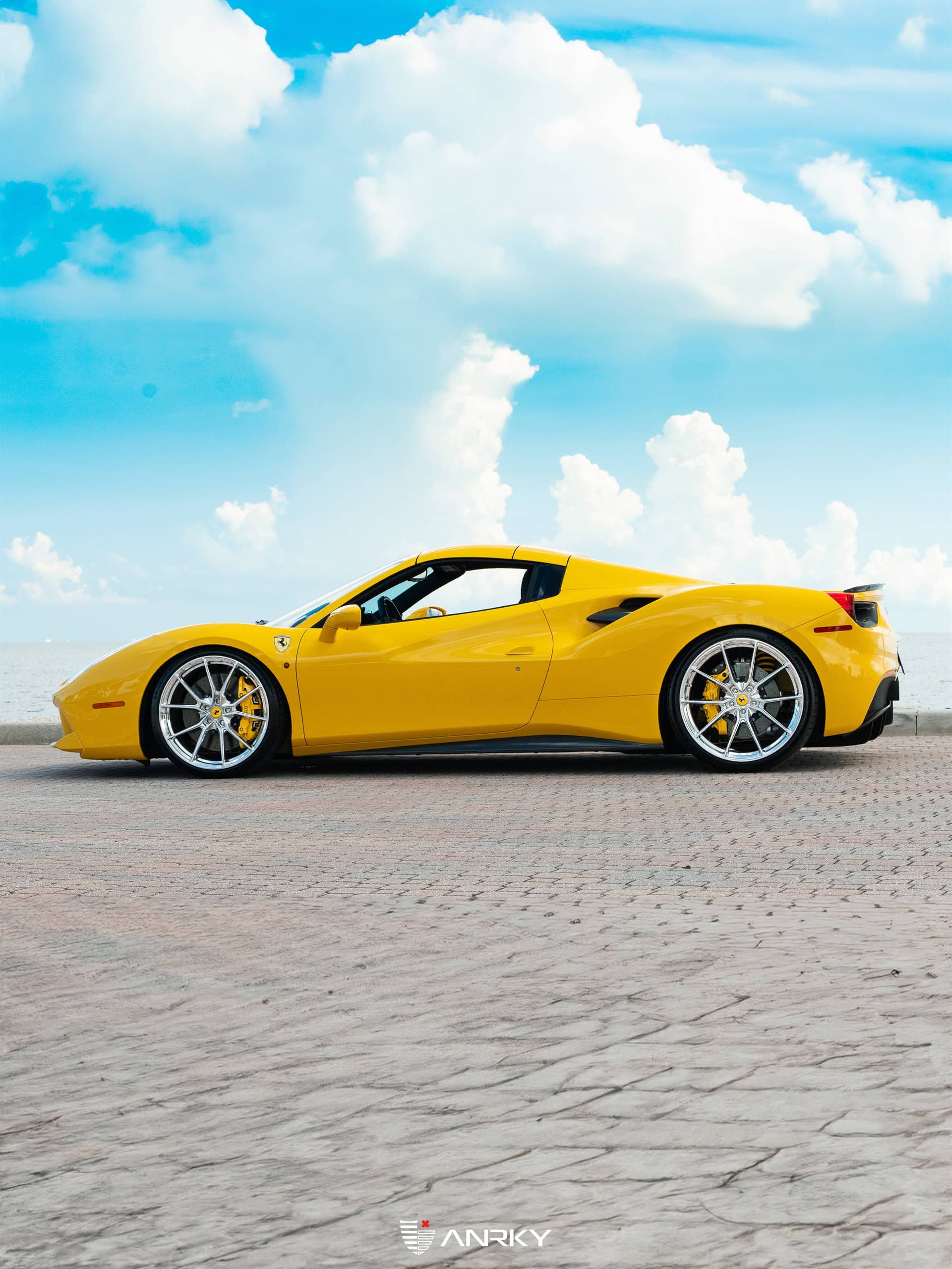 Ferrari 488 Spider | Giallo Modena | on ANRKY AN12 | Polished Clear