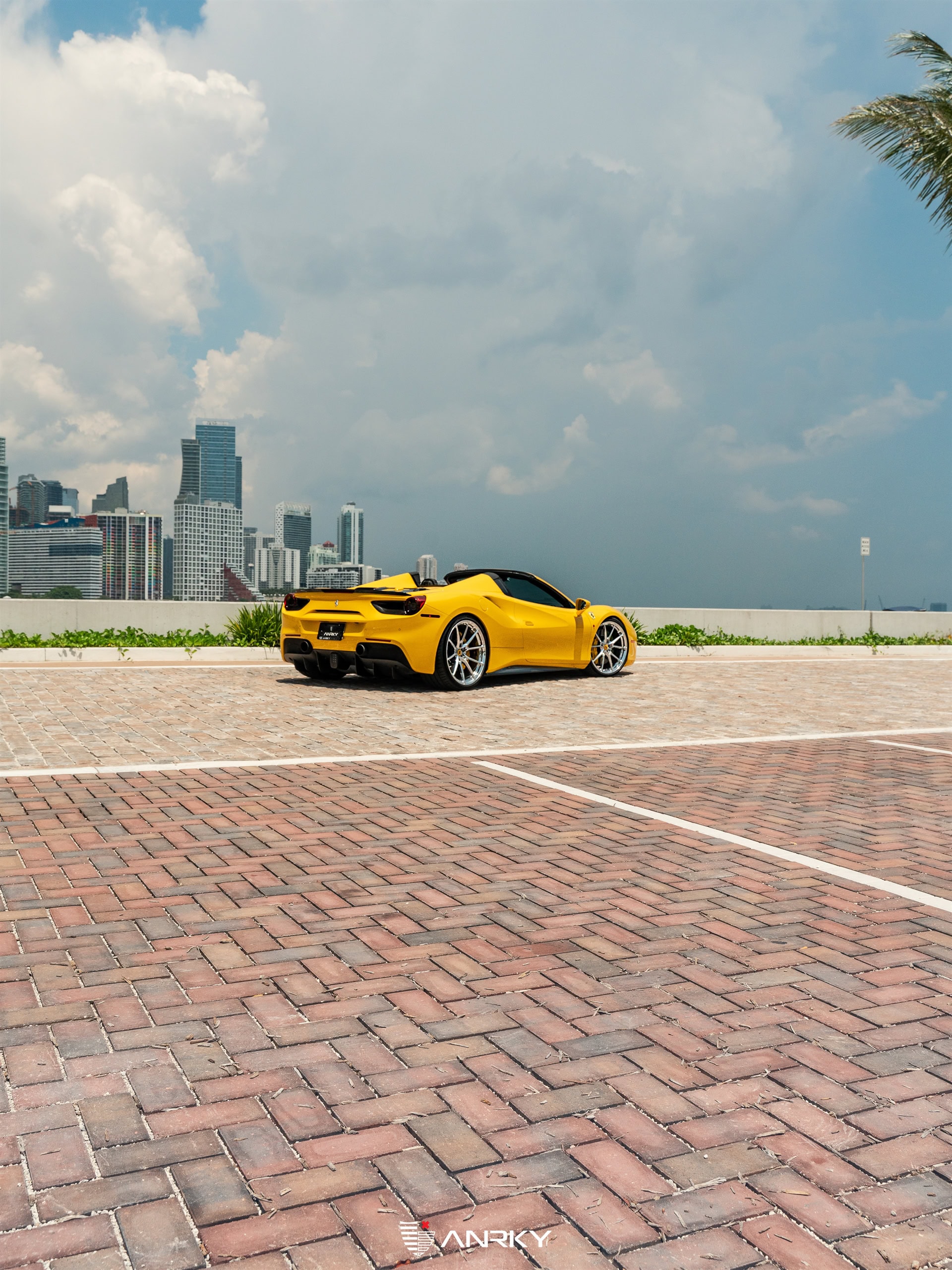 Photo 23 of Ferrari 488 Spider | Giallo Modena | on ANRKY AN12 | Polished Clear