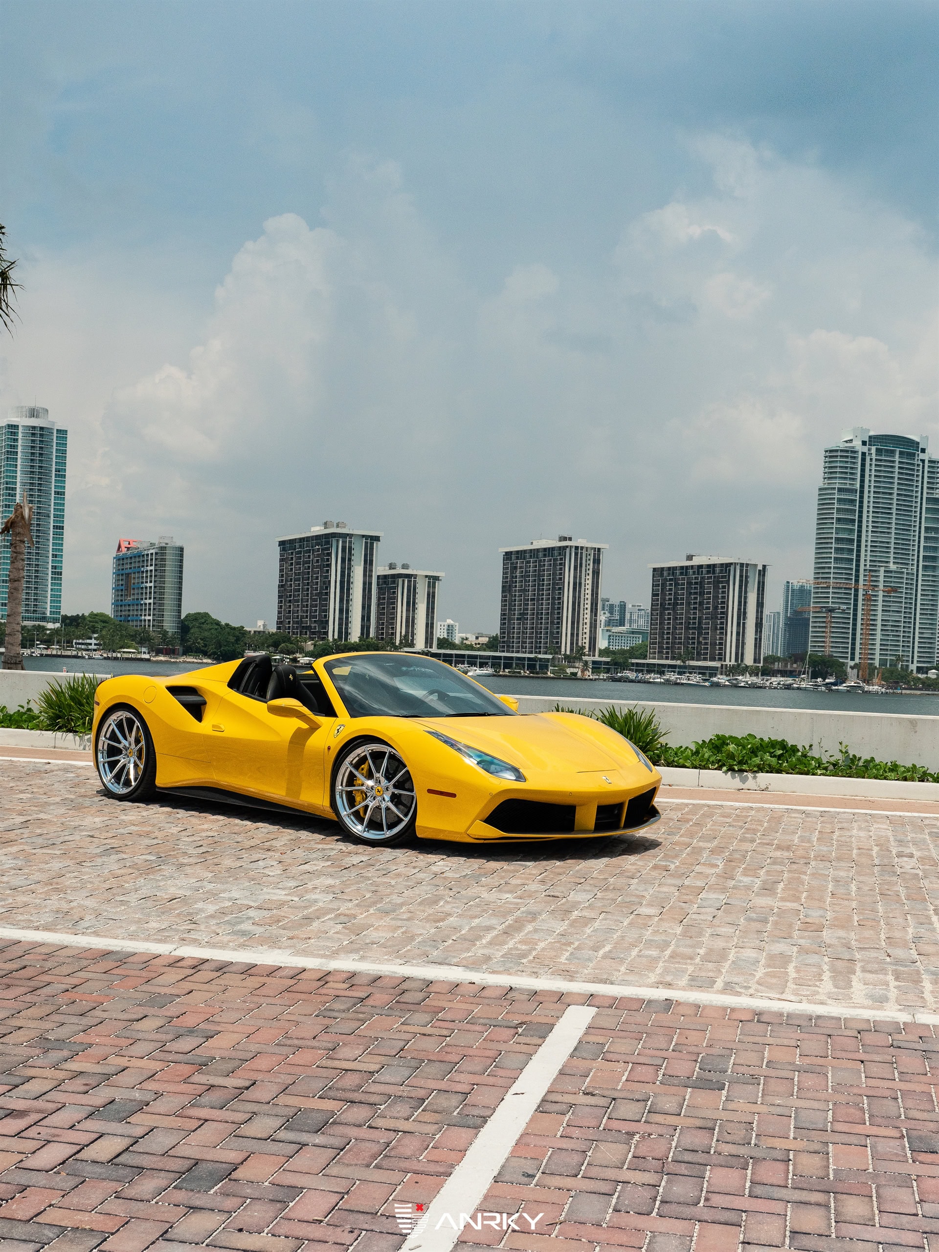 Photo 24 of Ferrari 488 Spider | Giallo Modena | on ANRKY AN12 | Polished Clear
