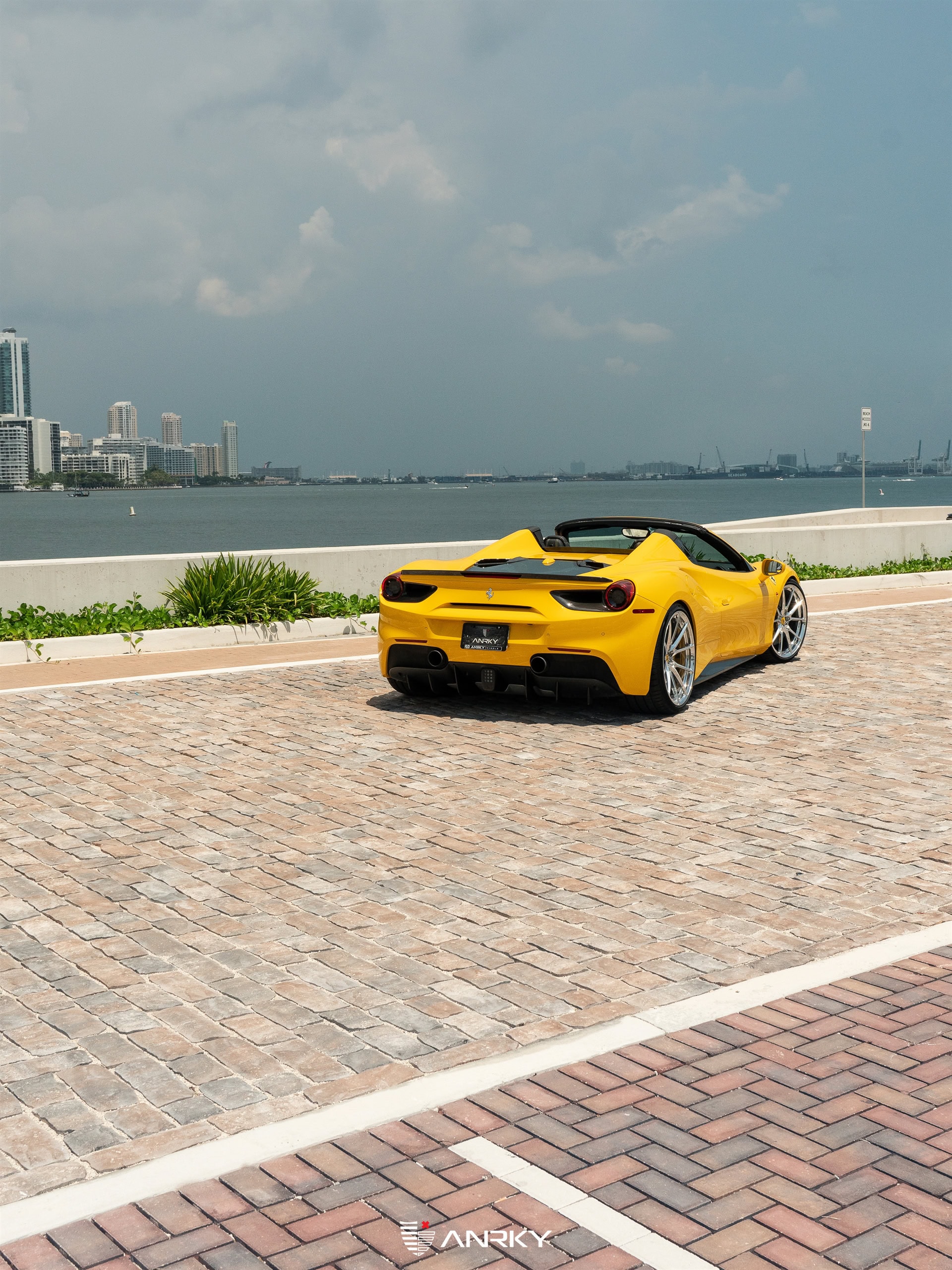 Photo 25 of Ferrari 488 Spider | Giallo Modena | on ANRKY AN12 | Polished Clear