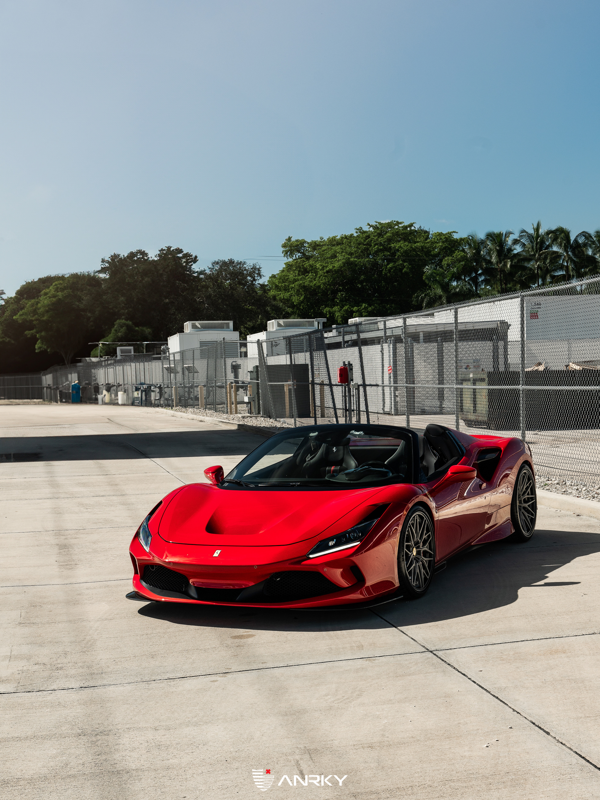 Ferrari F8 Spider | Rosso Corza | on ANRKY RS1.3 | Satin White Gold