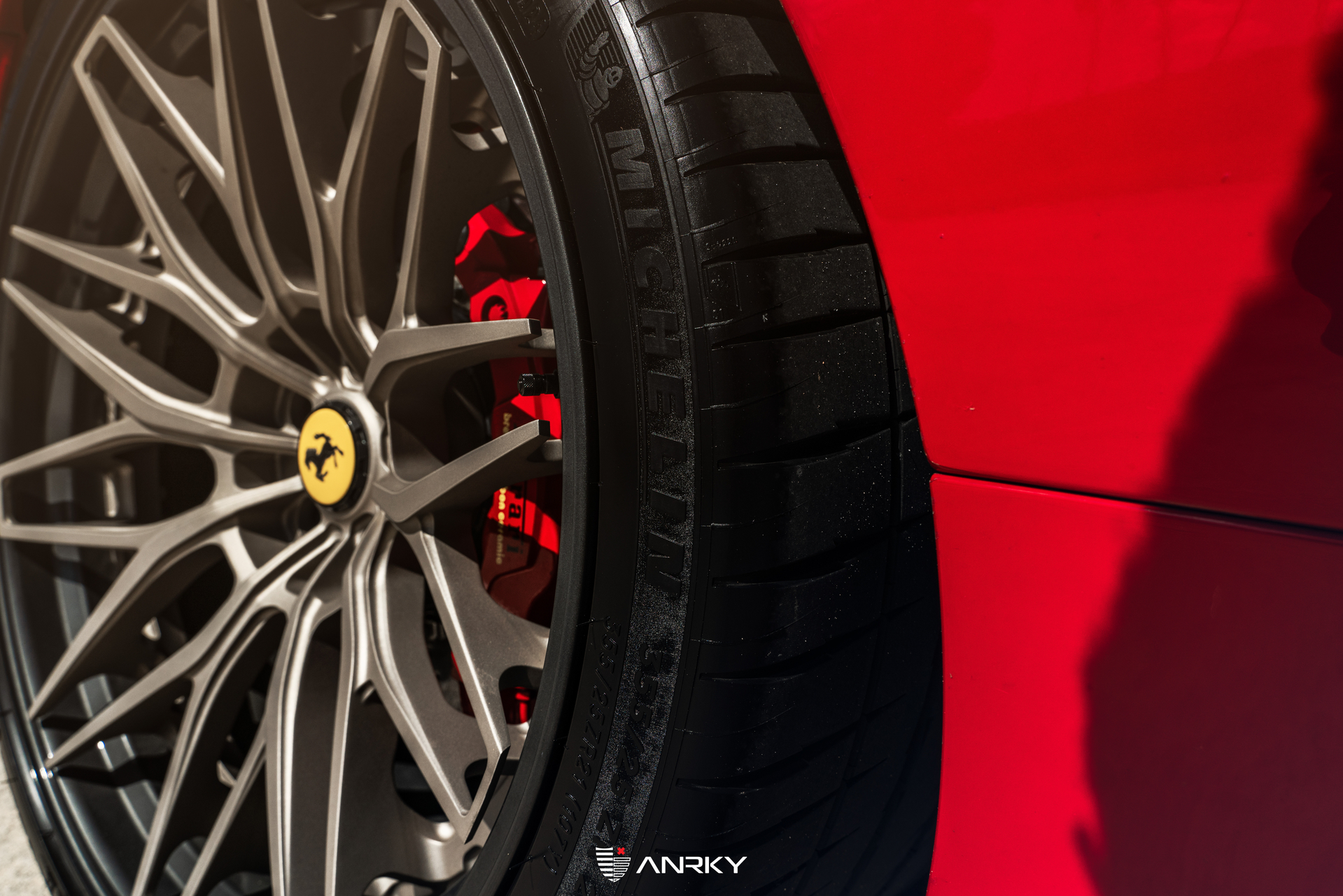 Ferrari F8 Spider | Rosso Corza | on ANRKY RS1.3 | Satin White Gold