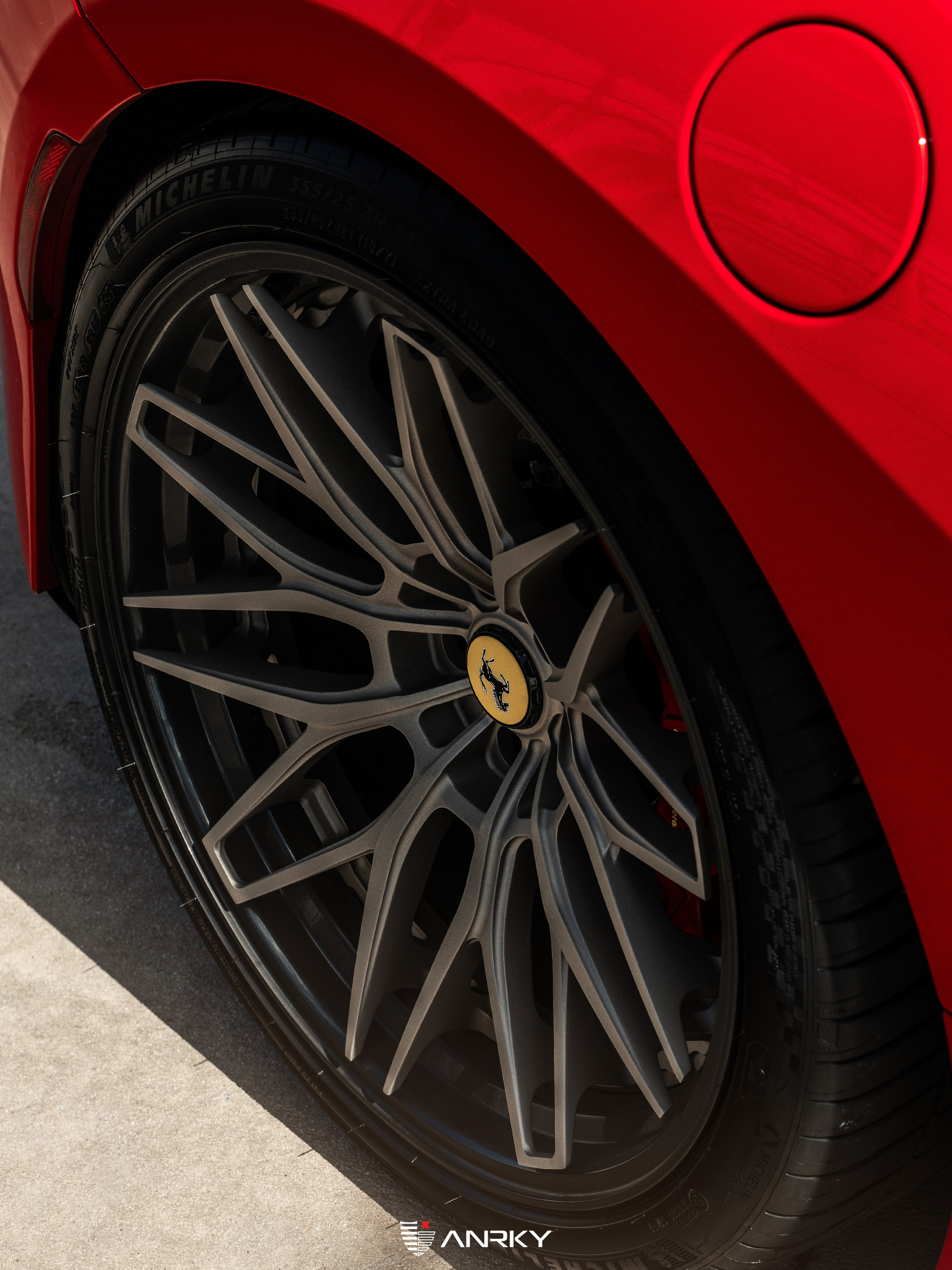 Ferrari F8 Spider | Rosso Corza | on ANRKY RS1.3 | Satin White Gold