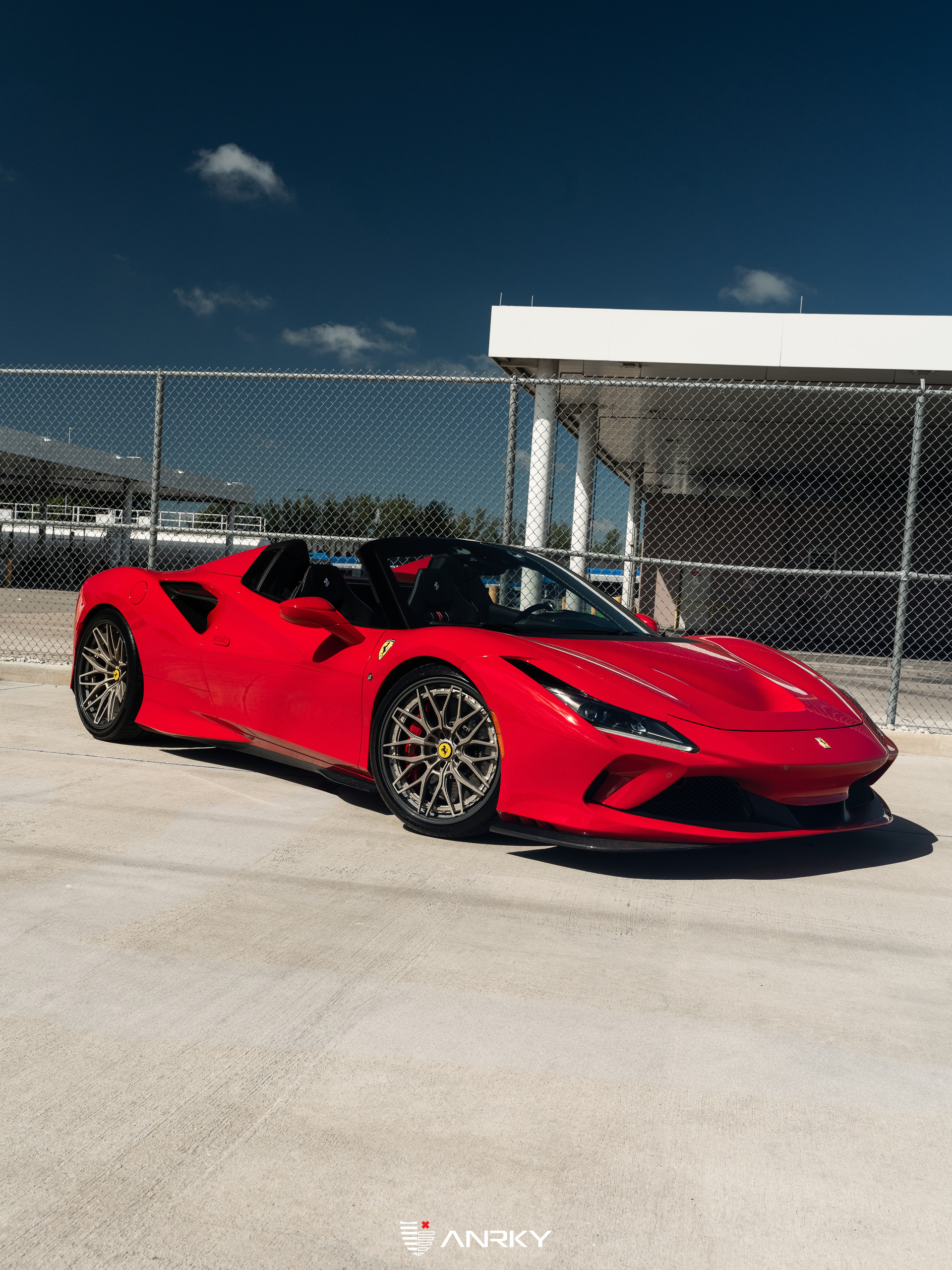 Ferrari F8 Spider | Rosso Corza | on ANRKY RS1.3 | Satin White Gold