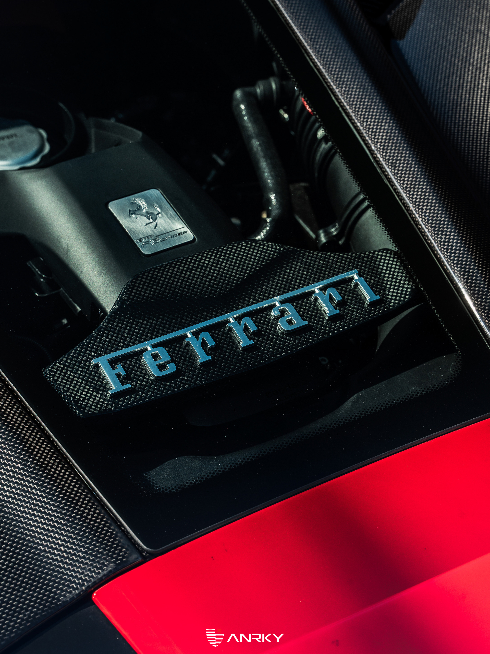 Ferrari F8 Spider | Rosso Corza | on ANRKY RS1.3 | Satin White Gold