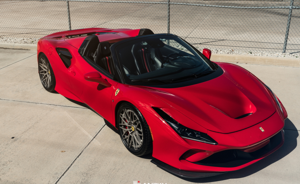 Ferrari F8 Spider | Rosso Corza | on ANRKY RS1.3 | Satin White Gold