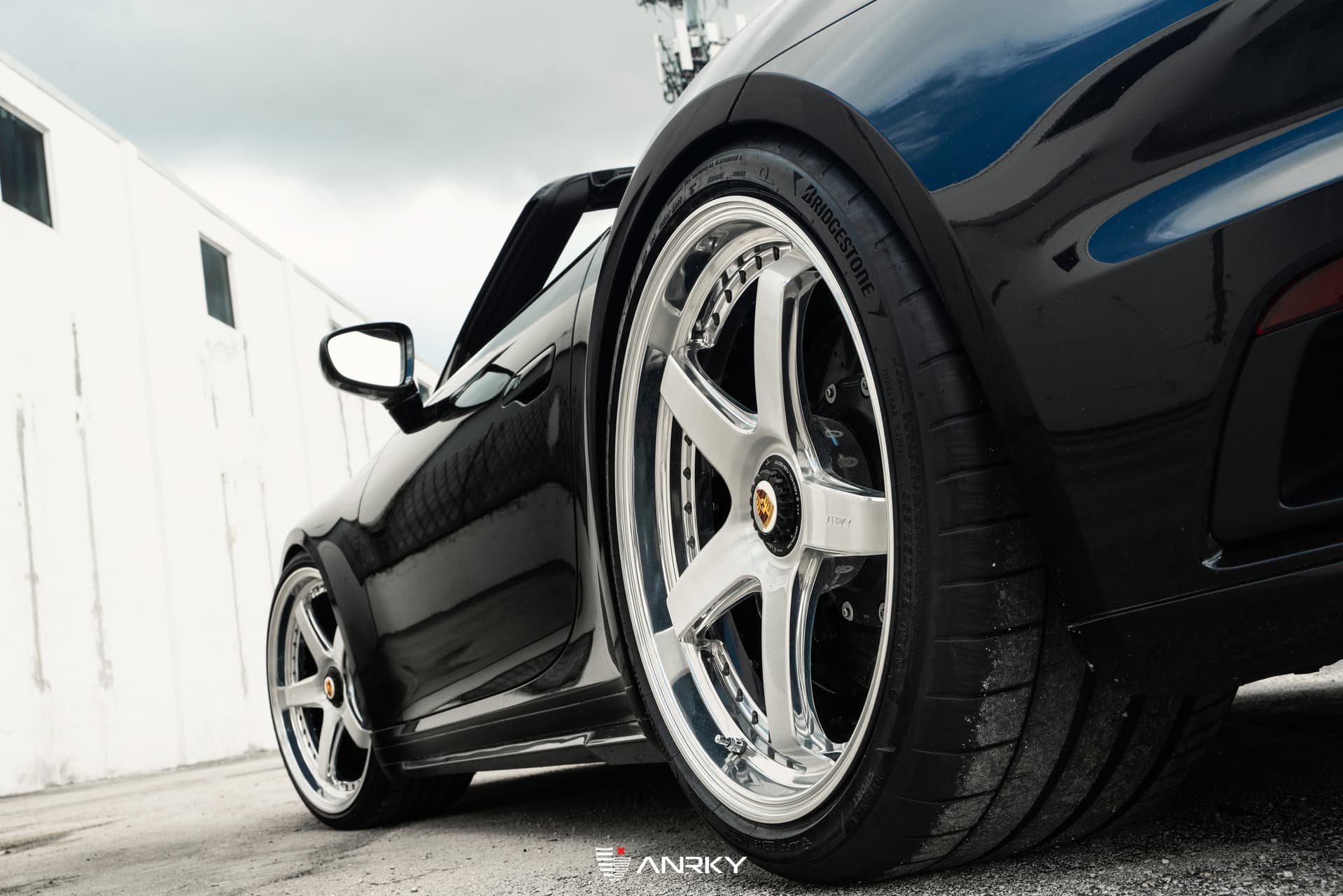 Porsche 992 Turbo S | Black | on ANRKY JDX-200 | Brushed Face + Mirror Polished Windows