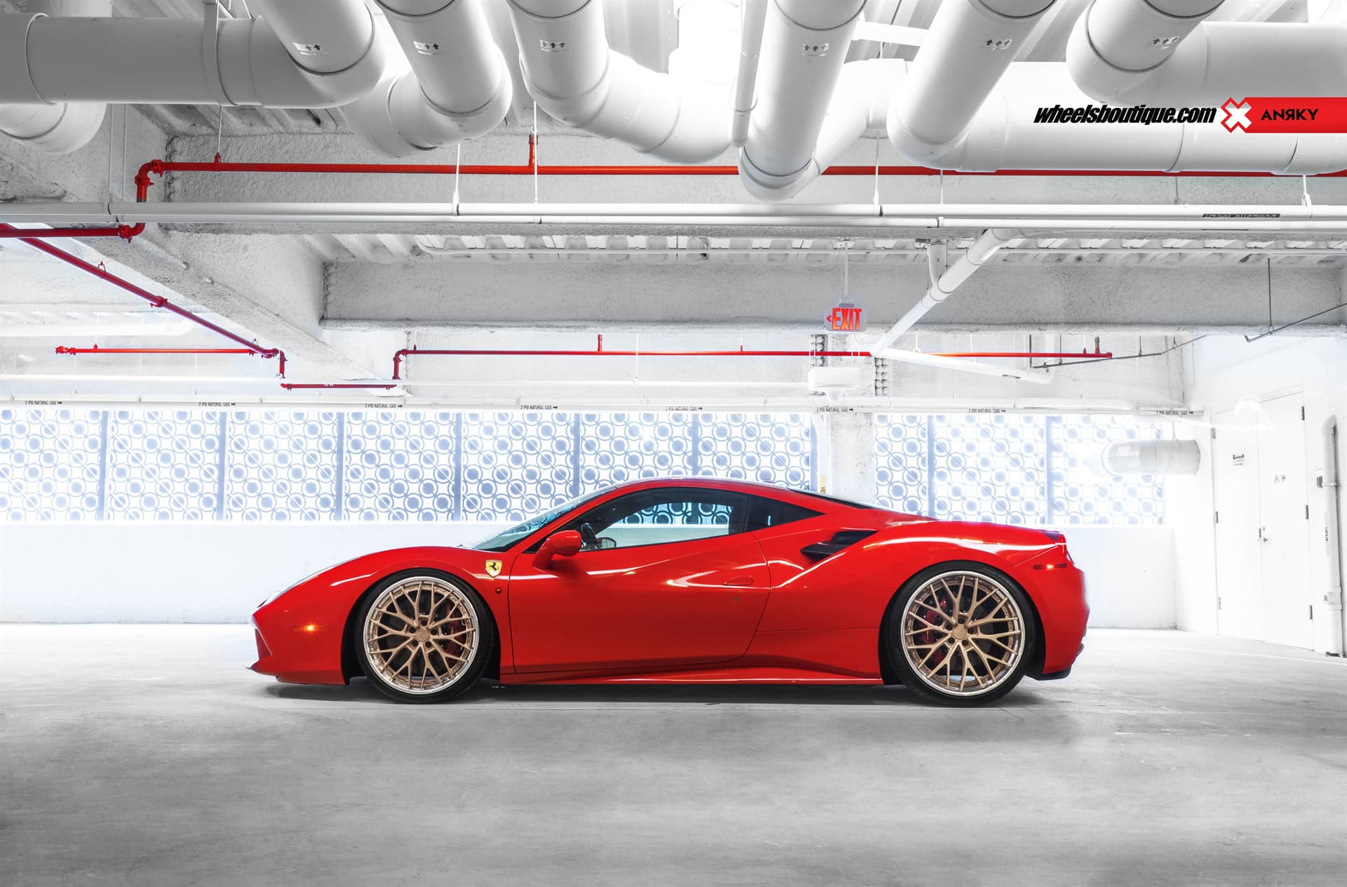 Ferrari 488 GTB | Rosso Corza | on ANRKY AN30 | Satin Gold