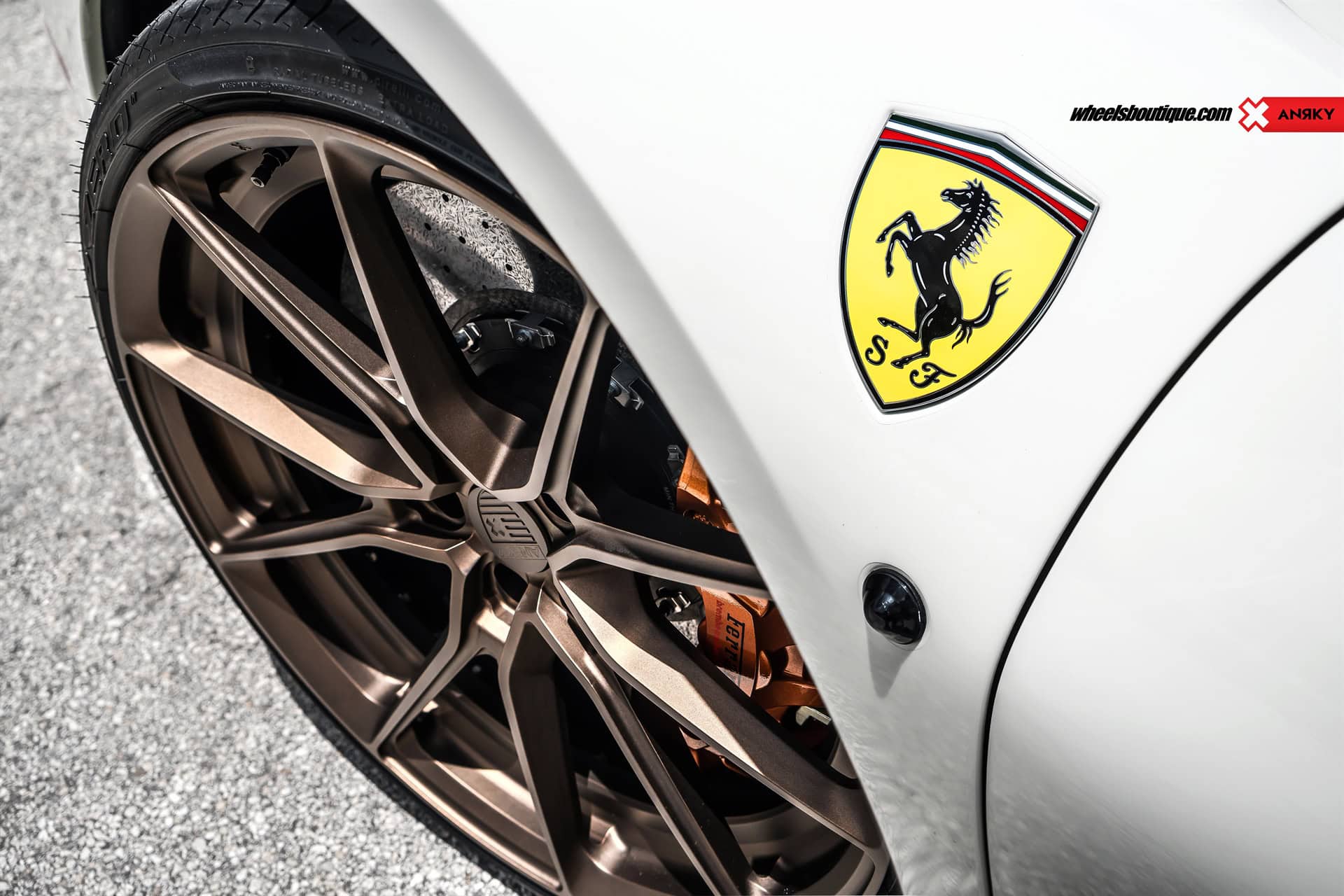 Ferrari 488 Spider | Bianco Avus | on ANRKY AN22 | Satin Bronze