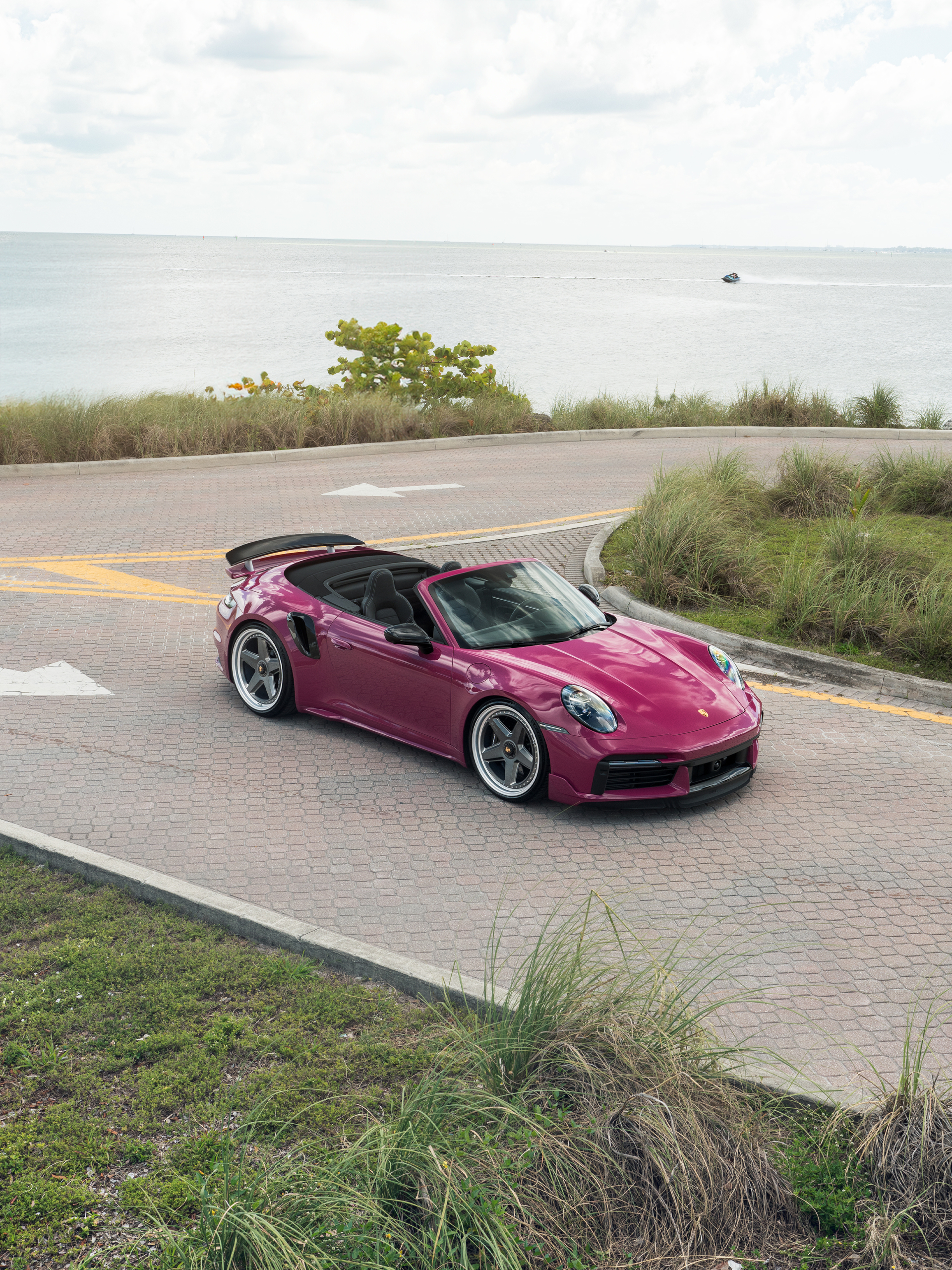 Porsche 992 Ruby Star on HRE 517 Wheels