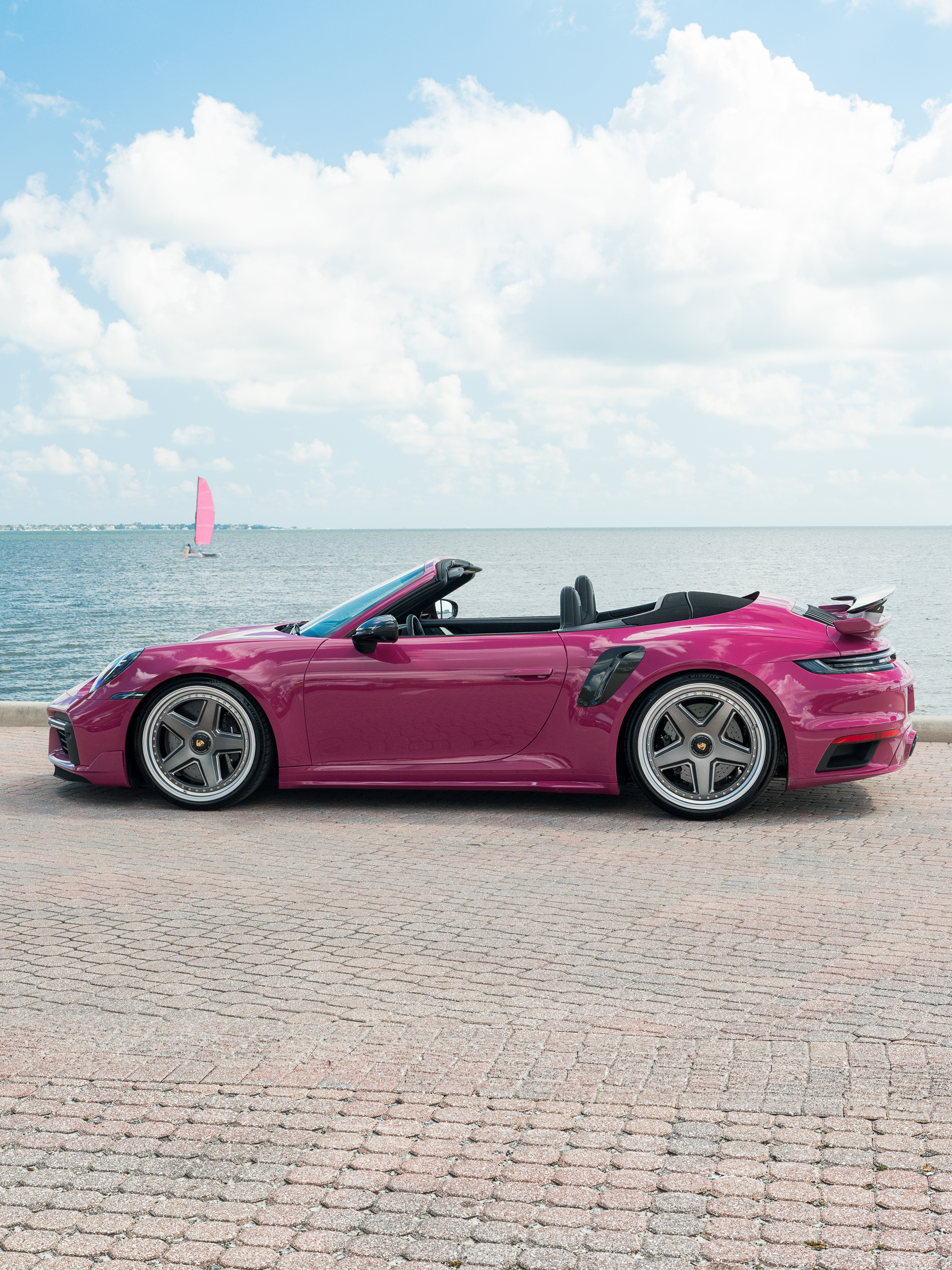 Porsche 992 Ruby Star on HRE 517 Wheels