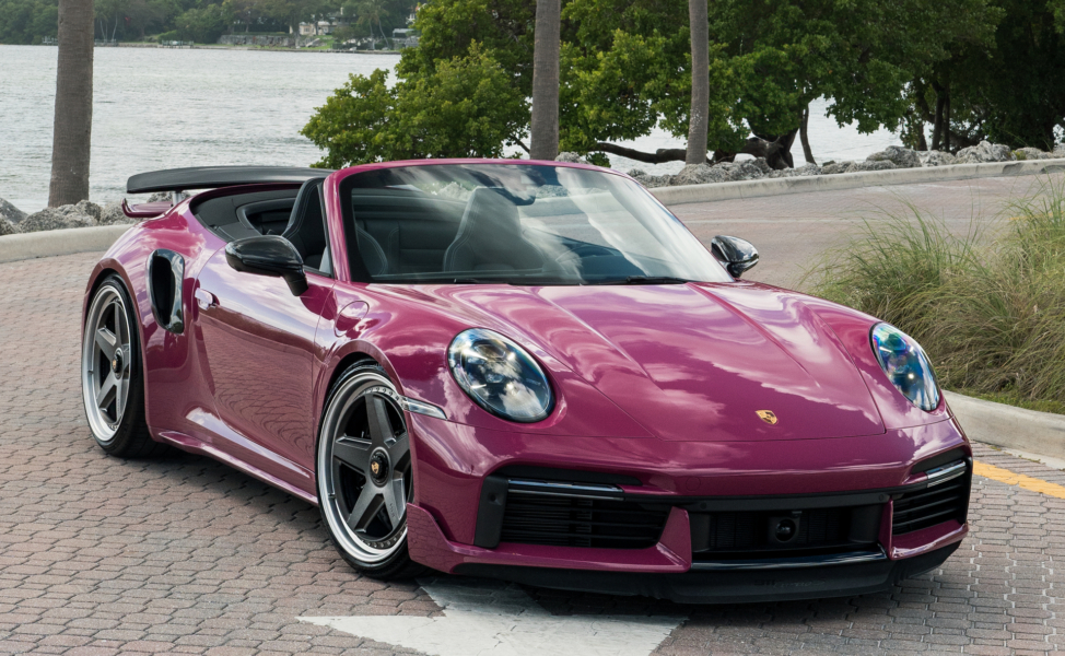 Porsche 992 Ruby Star on HRE 517 Wheels