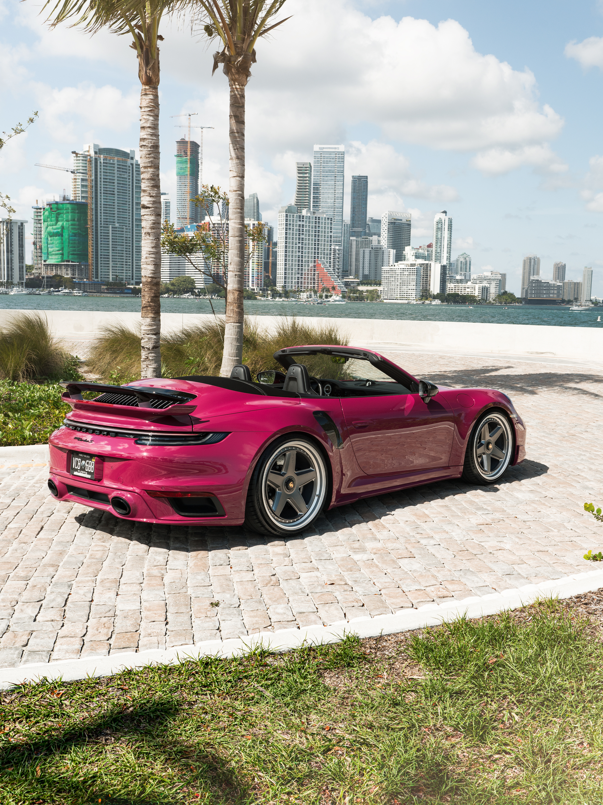 Porsche 992 Ruby Star on HRE 517 Wheels