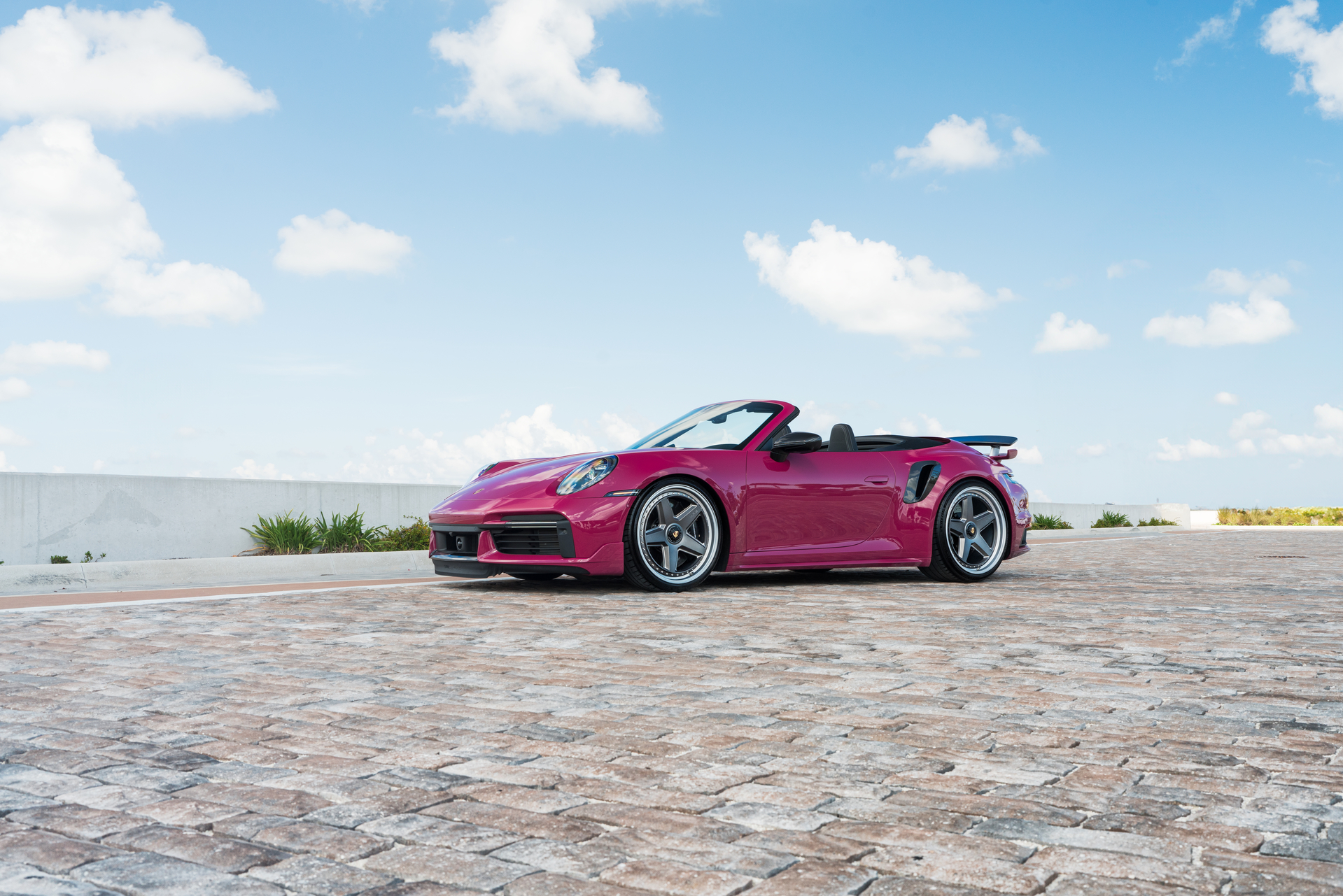 Porsche 992 Ruby Star on HRE 517 Wheels
