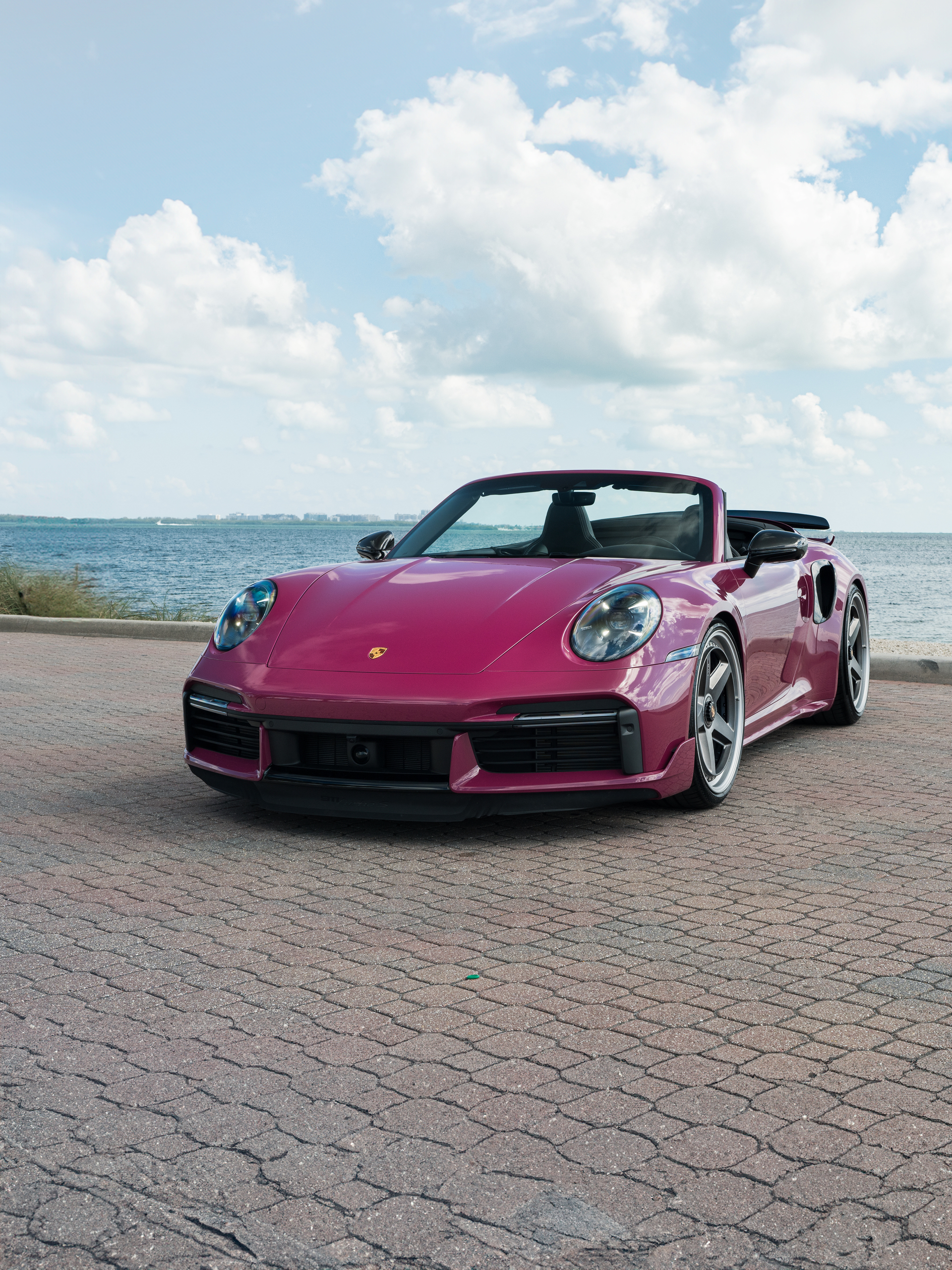 Porsche 992 Ruby Star on HRE 517 Wheels