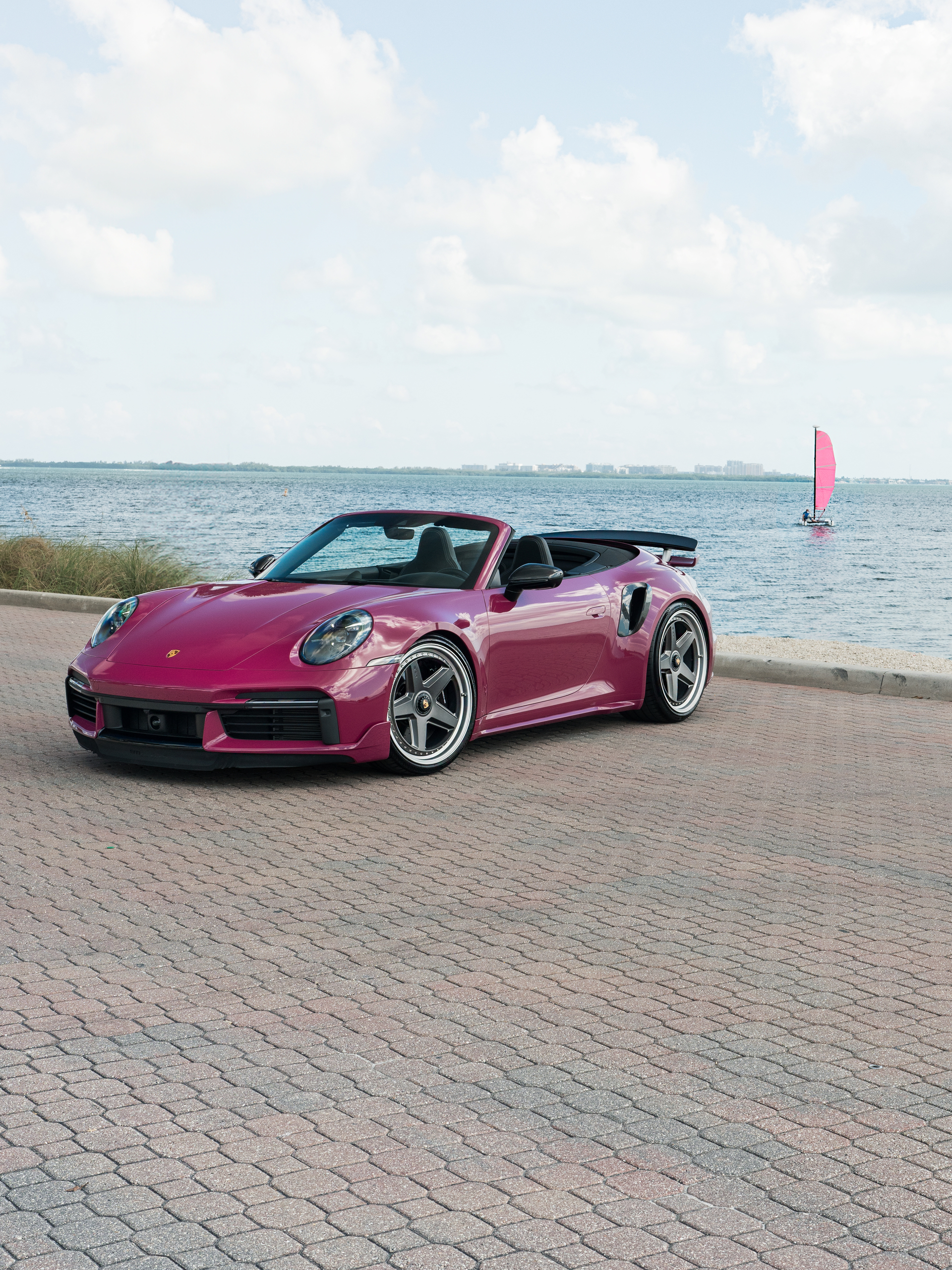 Porsche 992 Ruby Star on HRE 517 Wheels